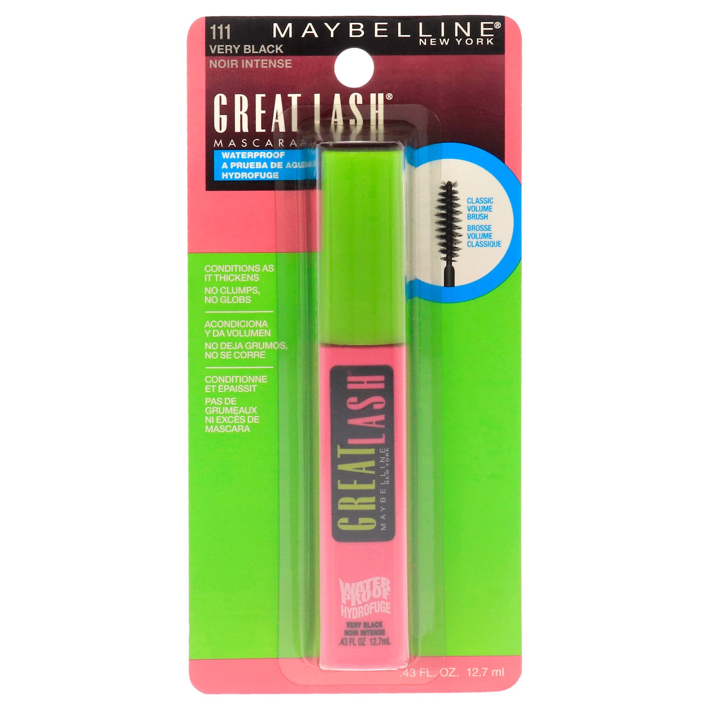 Great Lash Waterproof Mascara - 111 Very Black 0.43 oz Mascara