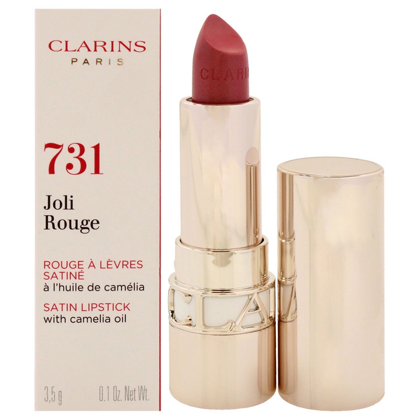Joli Rouge Satin Lipstick - 731 Rose Berry 0.1 oz Lipstick (Refillable)