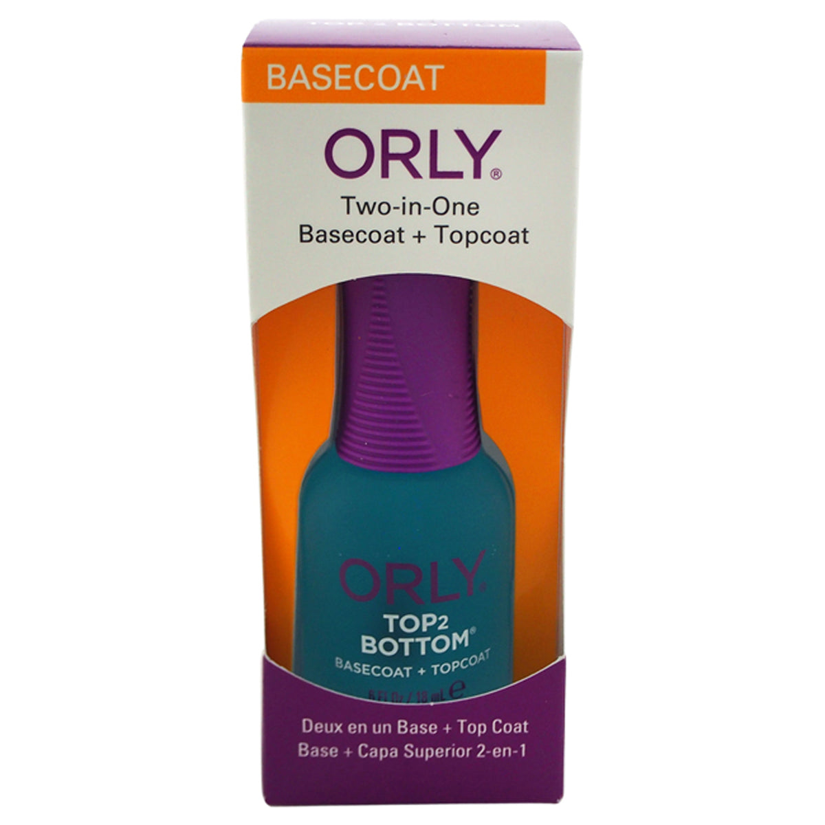Top 2 Bottom Basecoat Plus Topcoat by Orly for Women - 0.6 oz Nail Polish