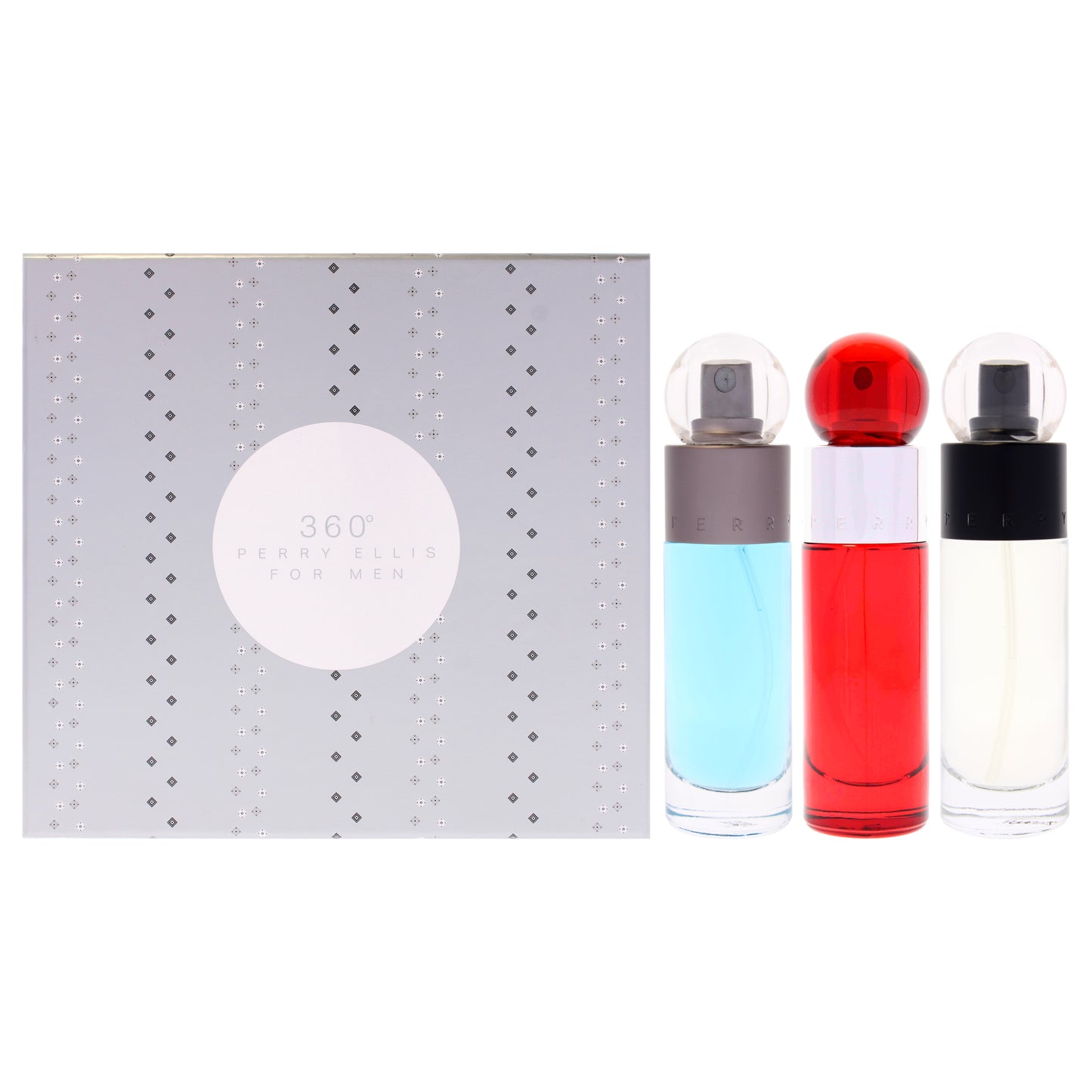 360 by Perry Ellis for Men - 3 Pc Gift Set 1oz 360 EDT Spray, 1oz 360 Red EDT Spray, 1oz Reserve EDT Spray