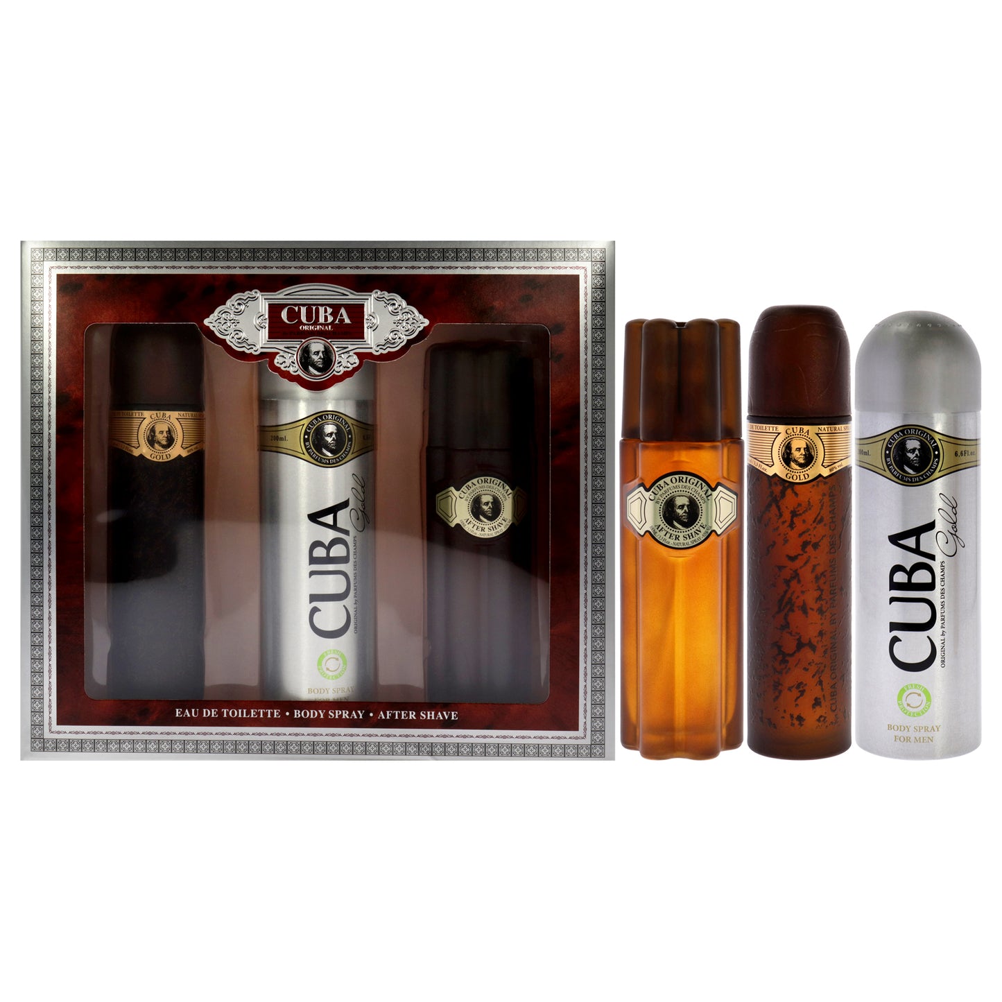 Cuba Gold 3 Pc Gift Set 3.3oz EDT Spray