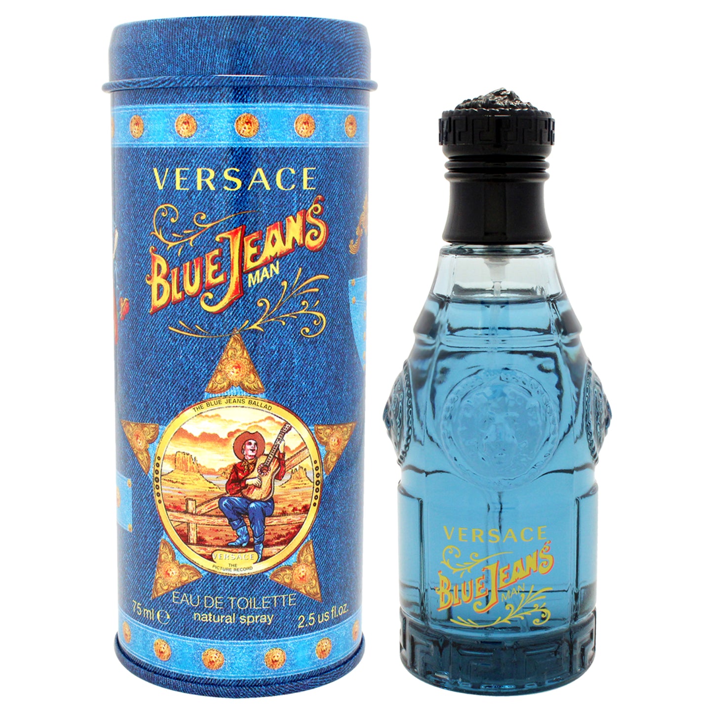 Blue Jeans by Versace for Men - 2.5 oz EDT Spray