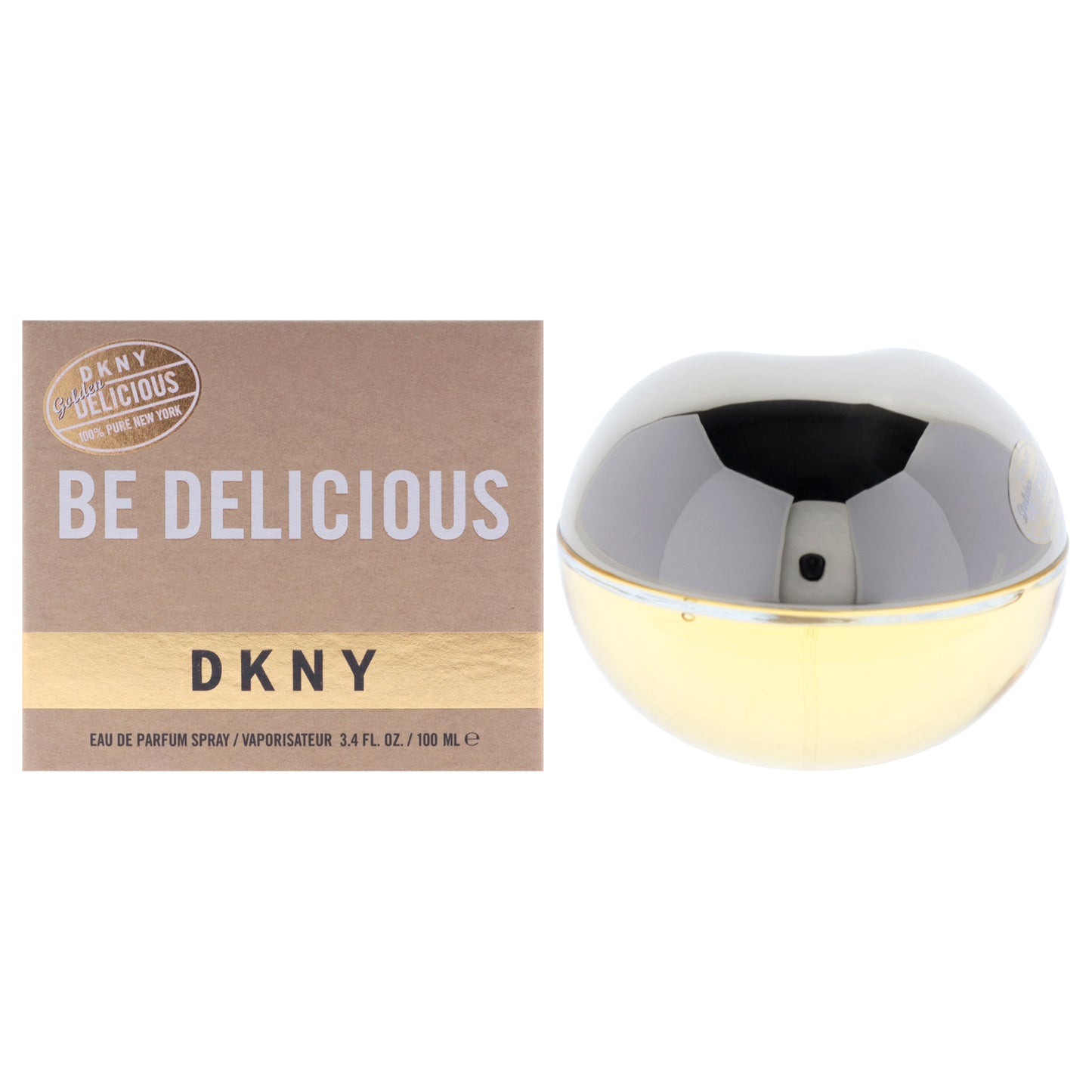 DKNY Be Delicious - Golden by Donna Karan for Women - 3.4 oz EDP Spray