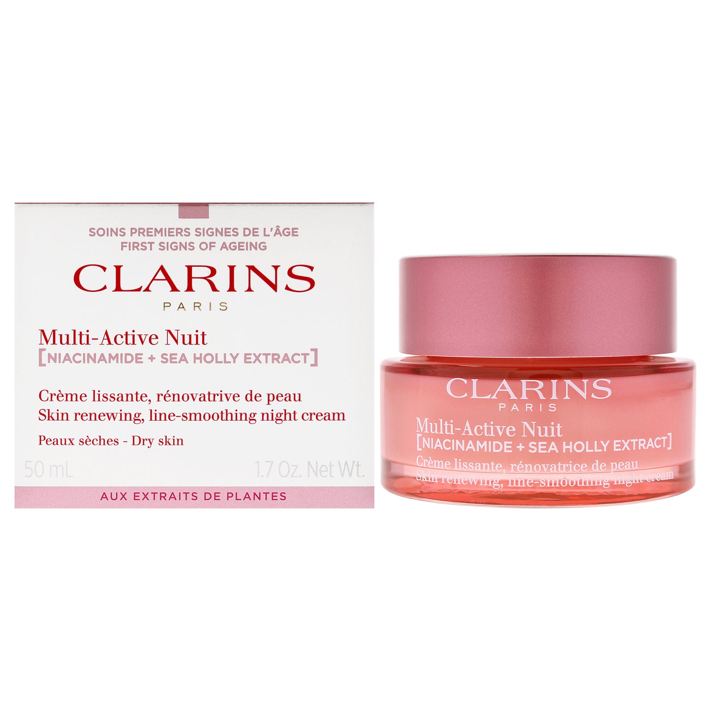Multi-Active Night Cream - Dry Skin by Clarins for Unisex - 1.7 oz Cream