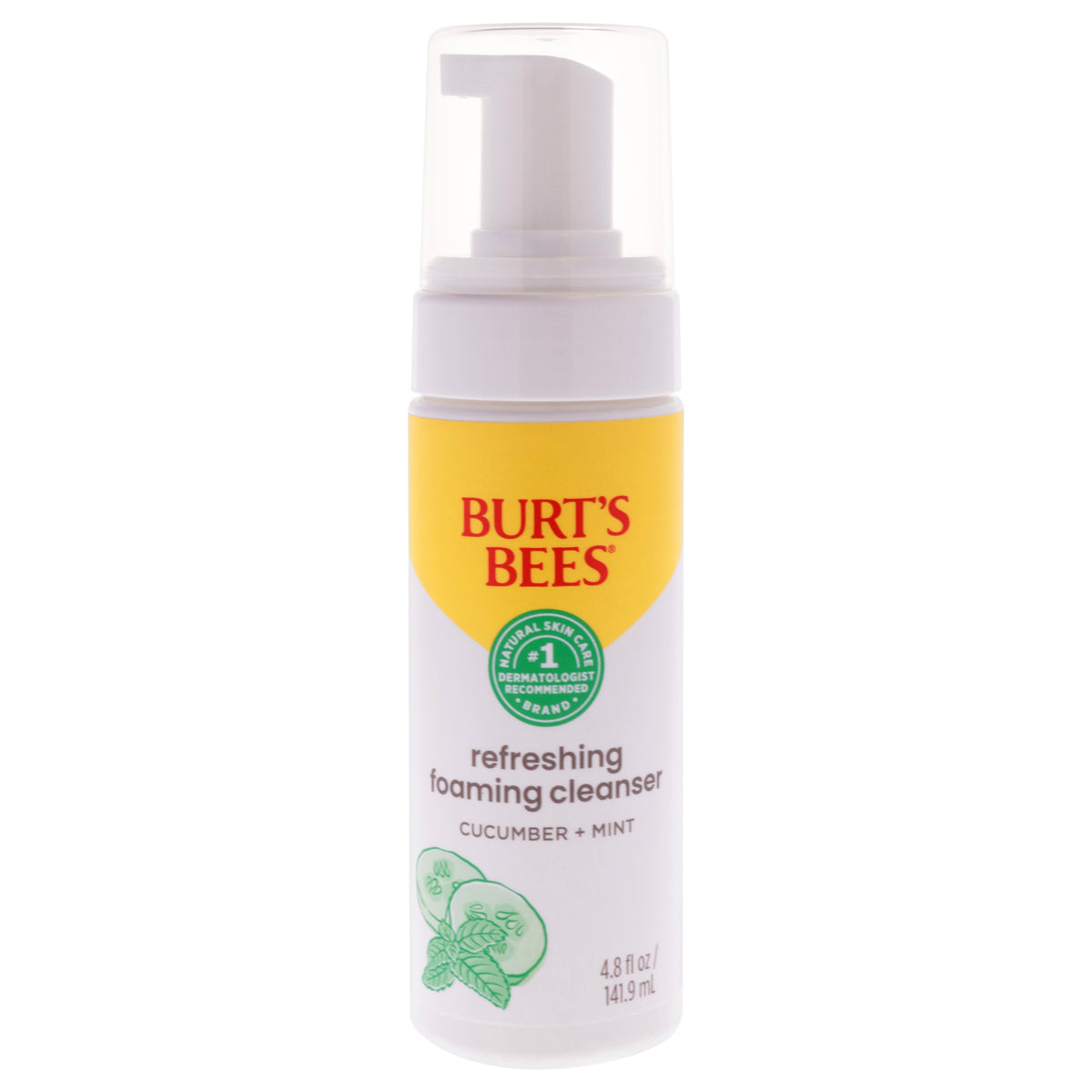 Refreshing Foaming Cleanser - Cucumber-Mint by Burts Bees for Unisex - 4.8 oz Cleanser