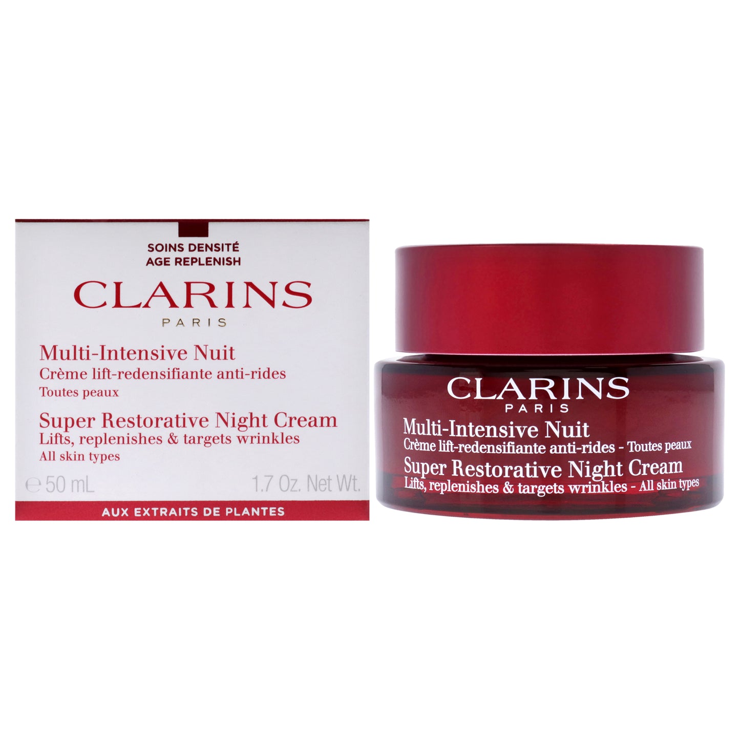 Super Restorative Night Cream - All Skin Types by Clarins for Unisex - 1.7 oz Cream