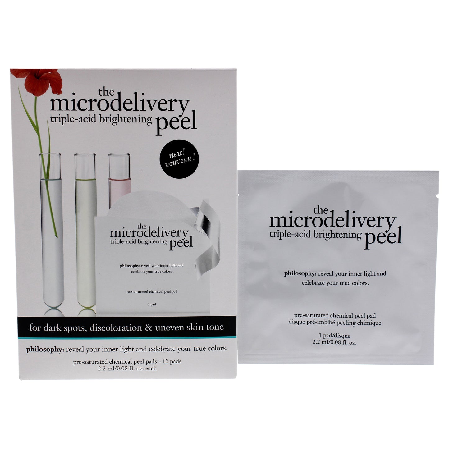 The Microdelivery Triple-Acid Brightening Peel Pad by Philosophy for Unisex - 12 Pc Pads
