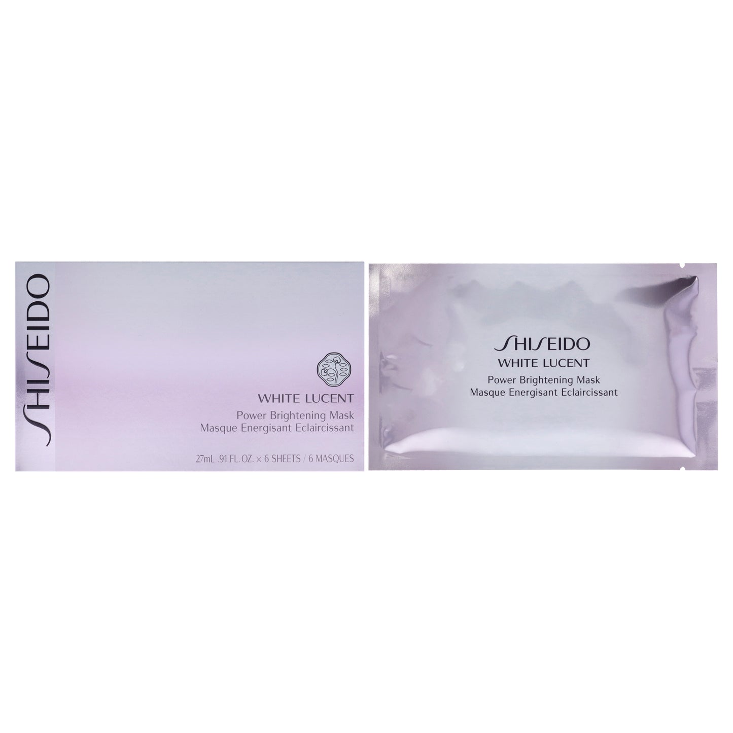 White Lucent Power Brightening Mask by Shiseido for Unisex - 6 Pc Mask