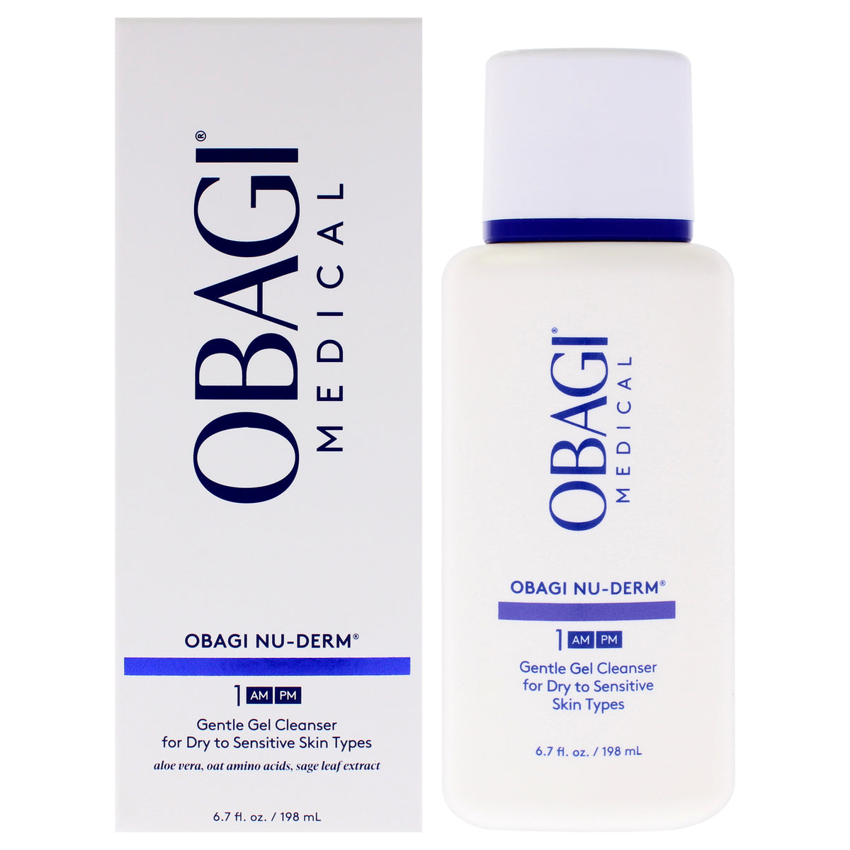 Nu-Derm 1 AM-PM Gentle Cleanser by Obagi for Unisex - 6.7 oz Cleanser