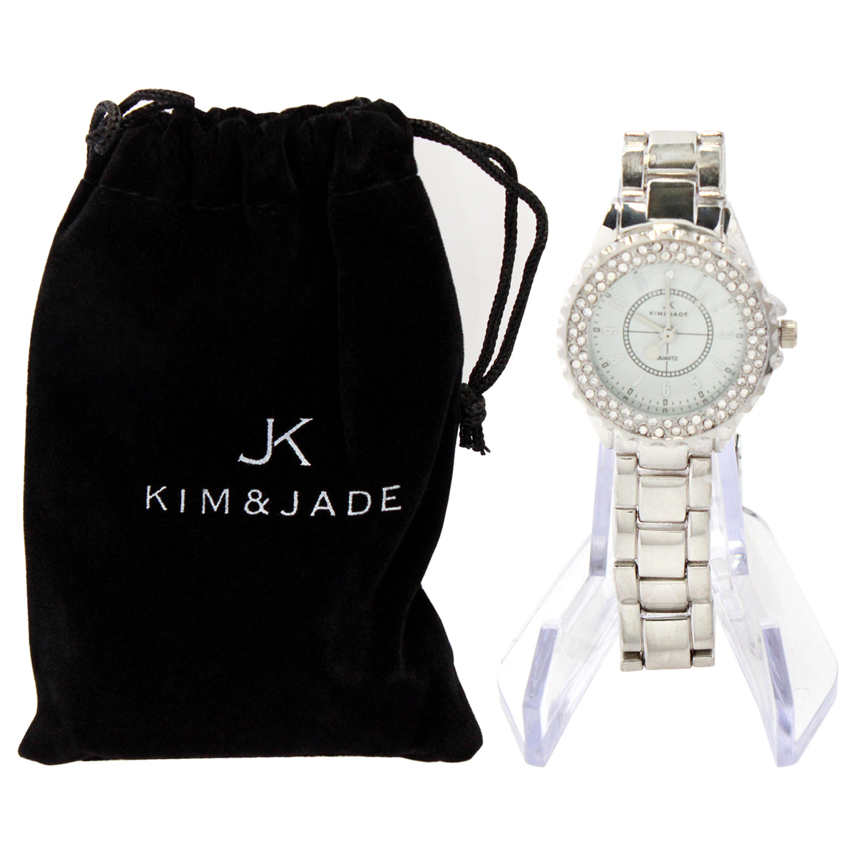 2033L-SW Silver Stainless Steel Bracelet Watch by Kim & Jade for Women - 1 Pc Watch