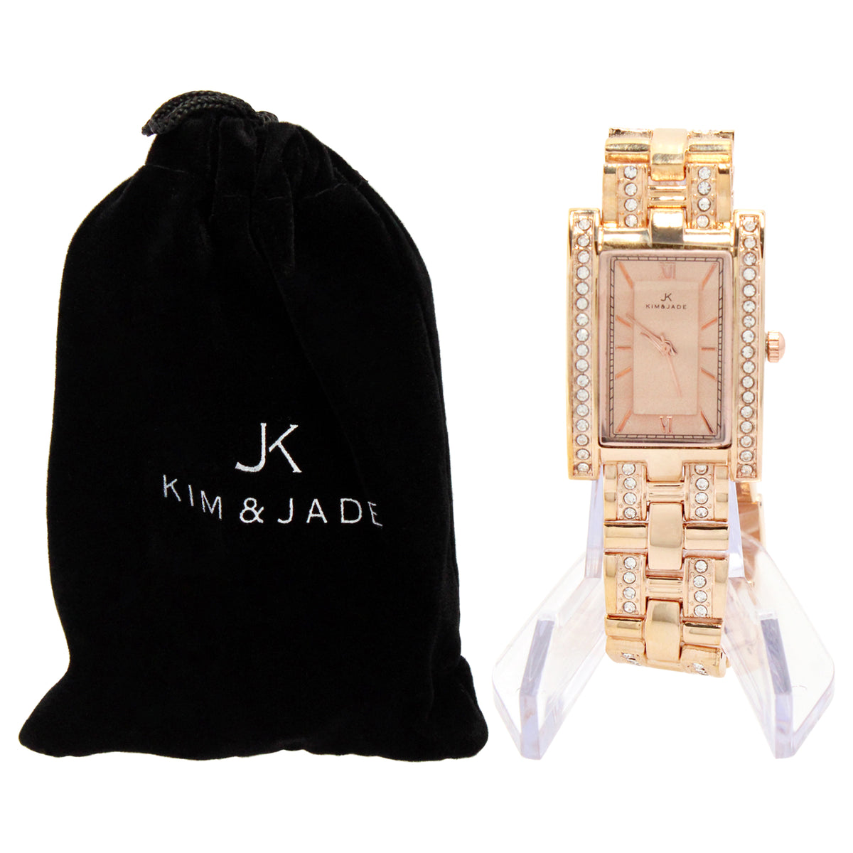 2060L-GPGP Rose Gold Stainless Steel Bracelet Watch by Kim & Jade for Women - 1 Pc Watch