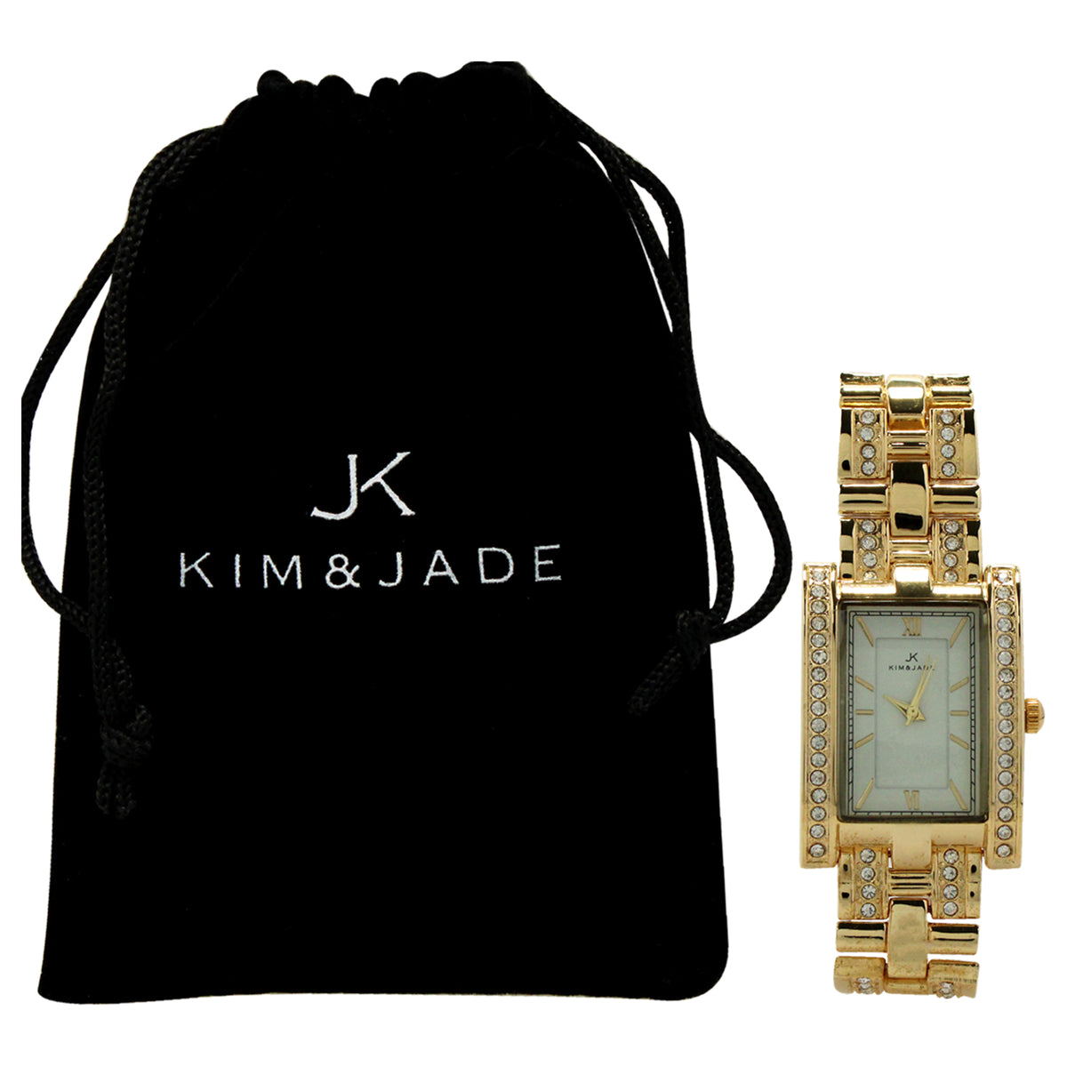 2060L-GW Gold Stainless Steel Bracelet Watch by Kim & Jade for Women - 1 Pc Watch