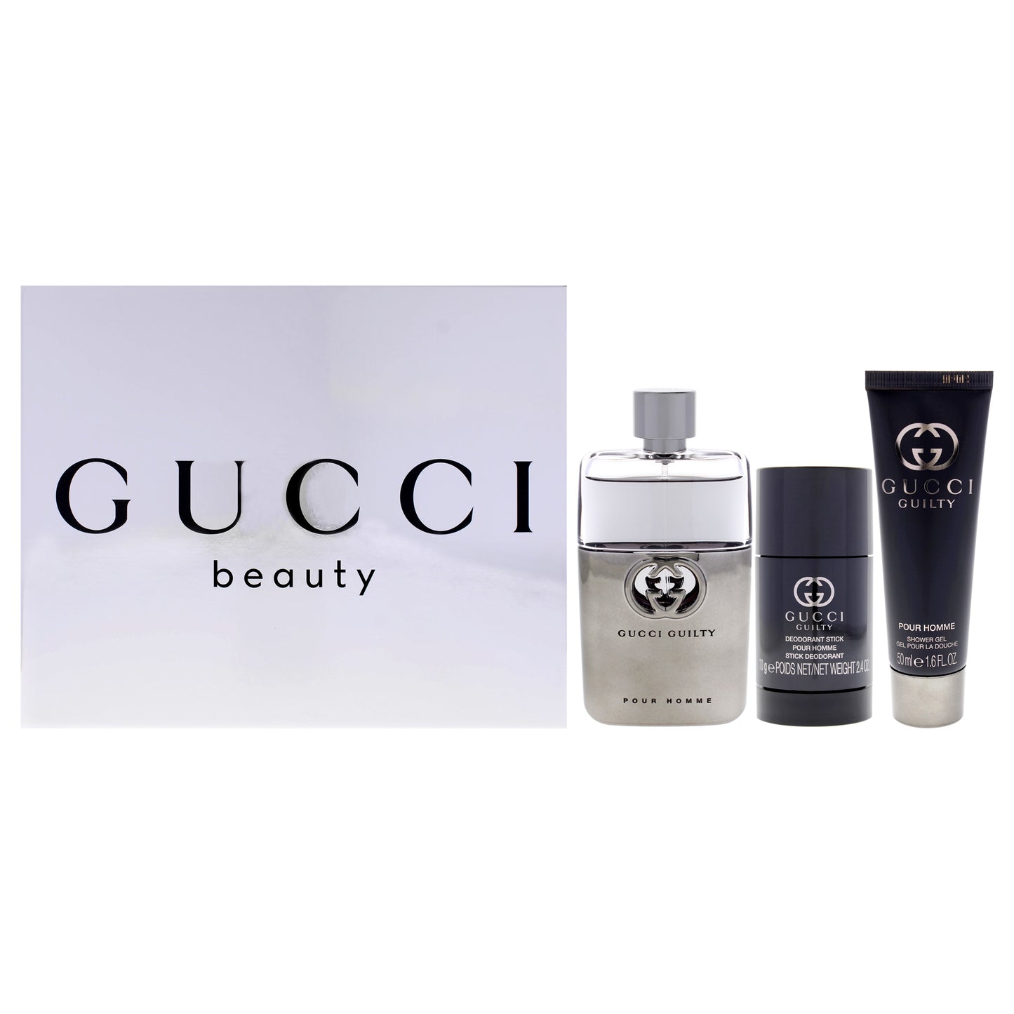 Gucci Guilty 3 Pc Gift Set 3oz EDT Spray