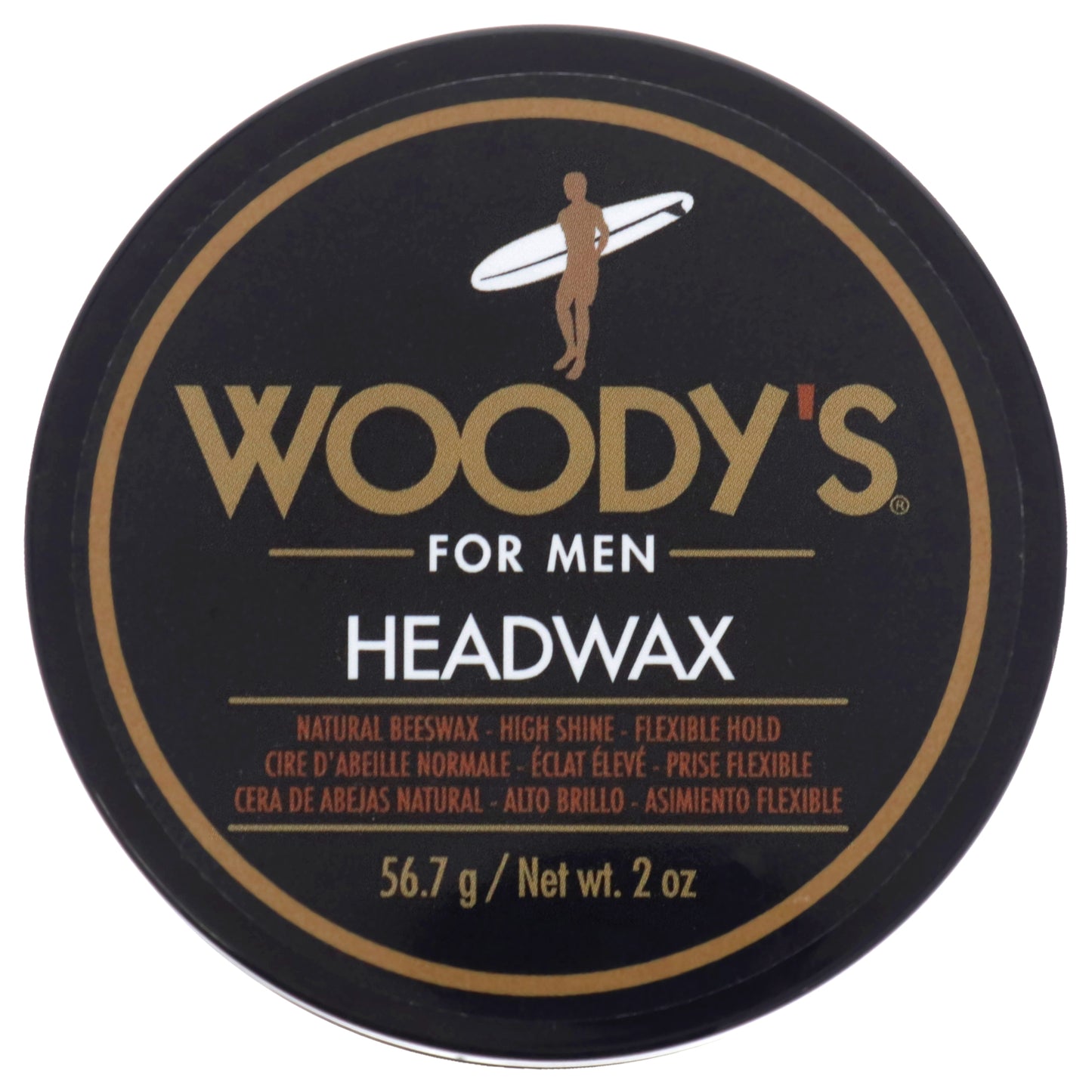 Headwax Natural Beeswax by Woodys for Men - 2 oz Pomade