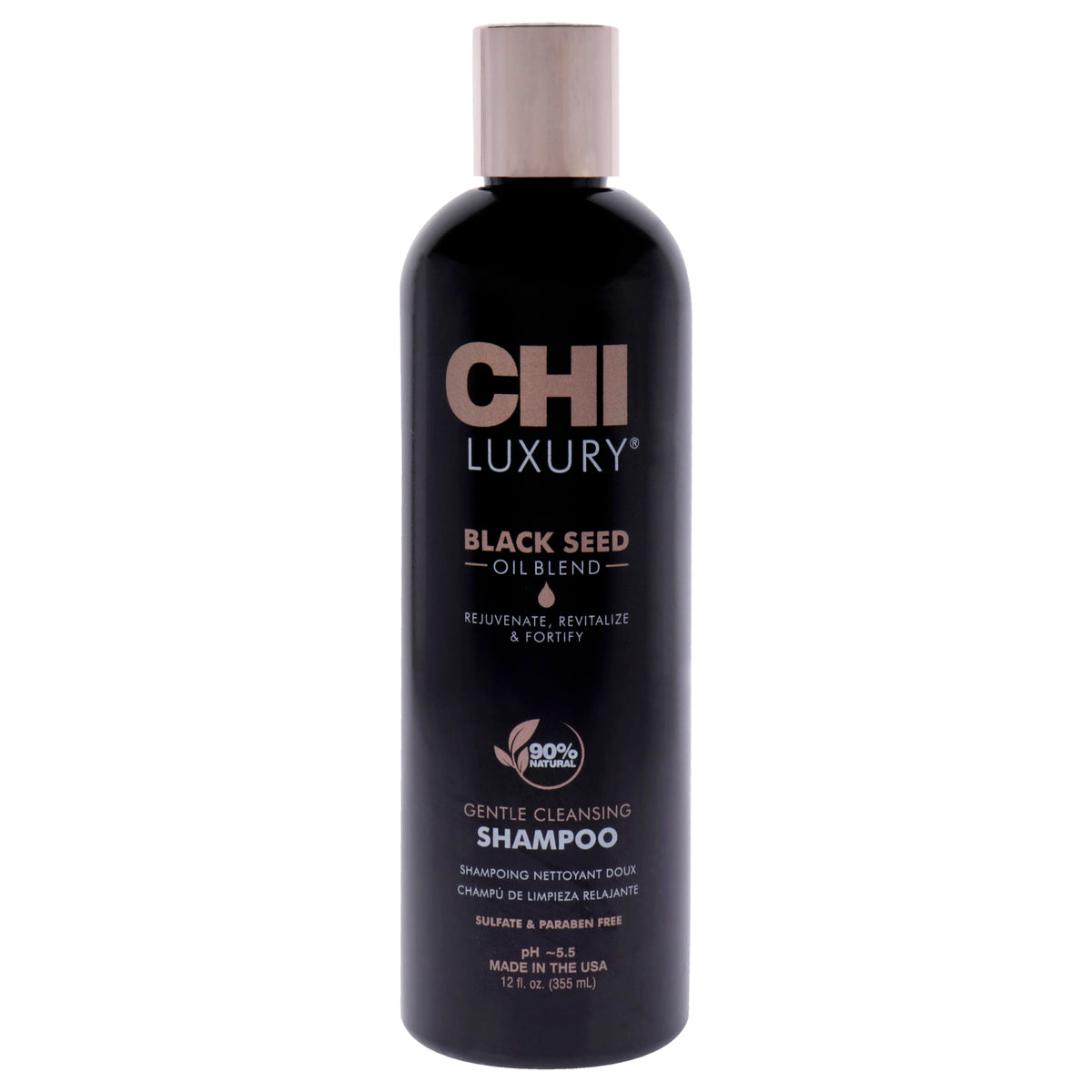 Luxury Black Seed Oil Gentle Cleansing Shampoo by CHI for Unisex - 12 oz Shampoo