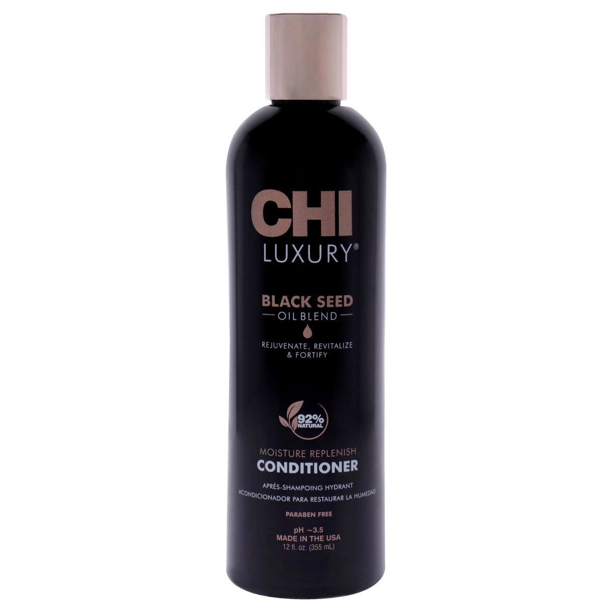 Luxury Black Seed Oil Moisture Replenish Conditioner by CHI for Unisex - 12 oz Conditioner