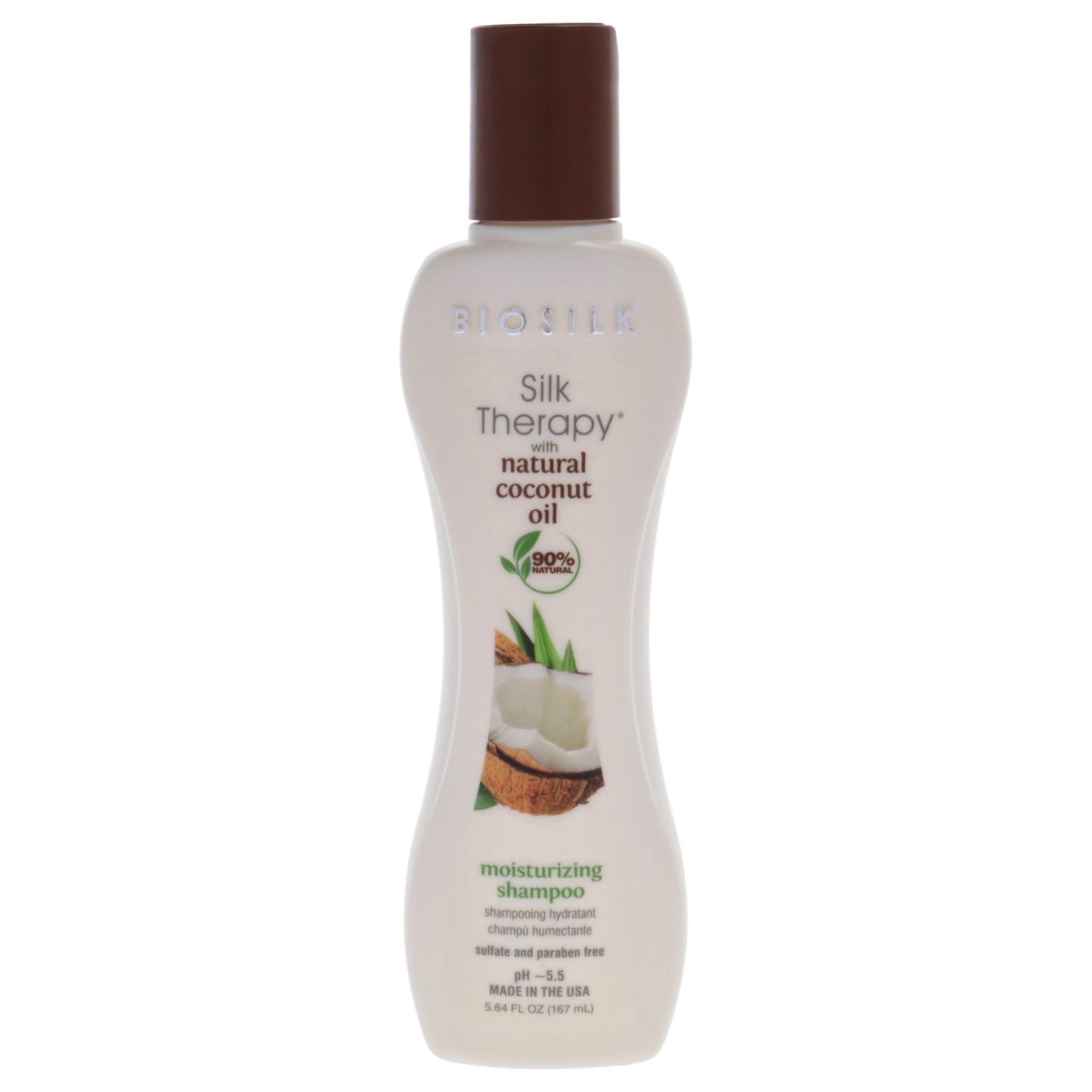 Silk Therapy with Natural Coconut Oil Moisturizing Shampoo by Biosilk for Unisex - 5.64 oz Shampoo