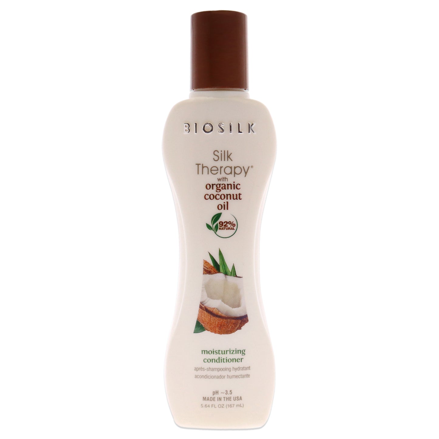 Silk Therapy with Coconut Oil Moisturizing Conditioner by Biosilk for Unisex - 5.64 oz Conditioner