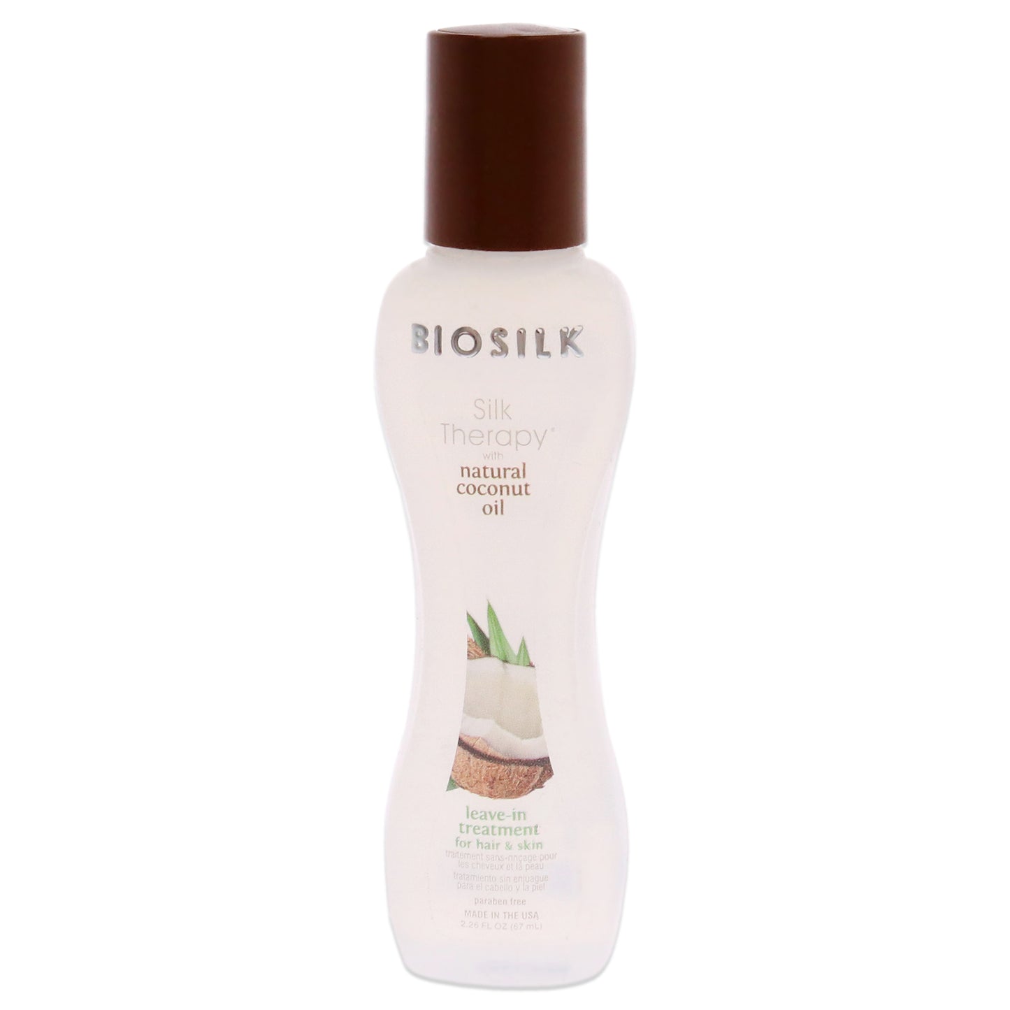 Silk Therapy with Organic Coconut Oil Leave-In Treatment by Biosilk for Unisex - 2.26 oz Treatment