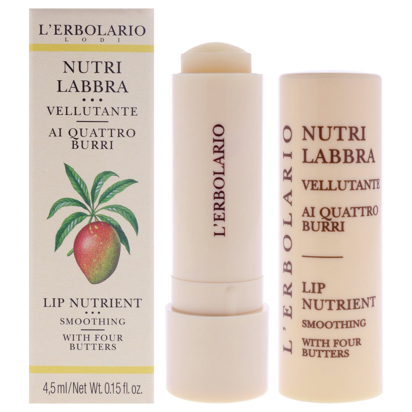 Lip Nutrient - Four Butters by LErbolario for Unisex - 0.15 oz Lip Balm
