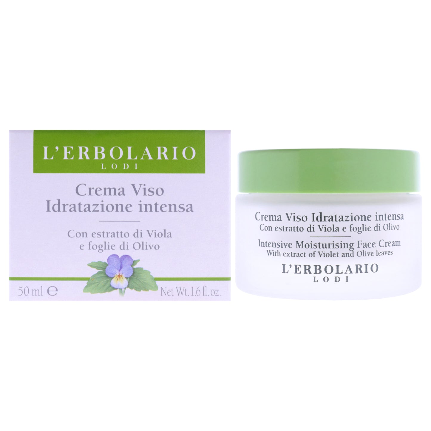 Intensive Moisturising Face Cream by LErbolario for Unisex - 1.6 oz Cream