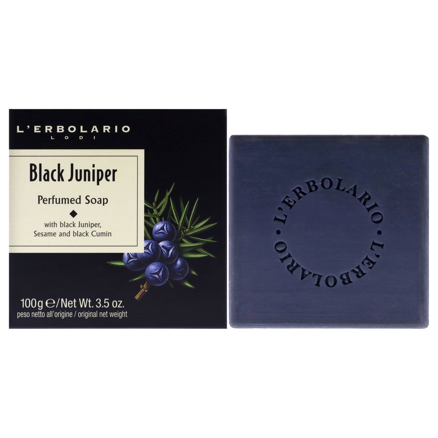 Perfume Soap - Black Juniper by LErbolario for Unisex - 3.5 oz Soap