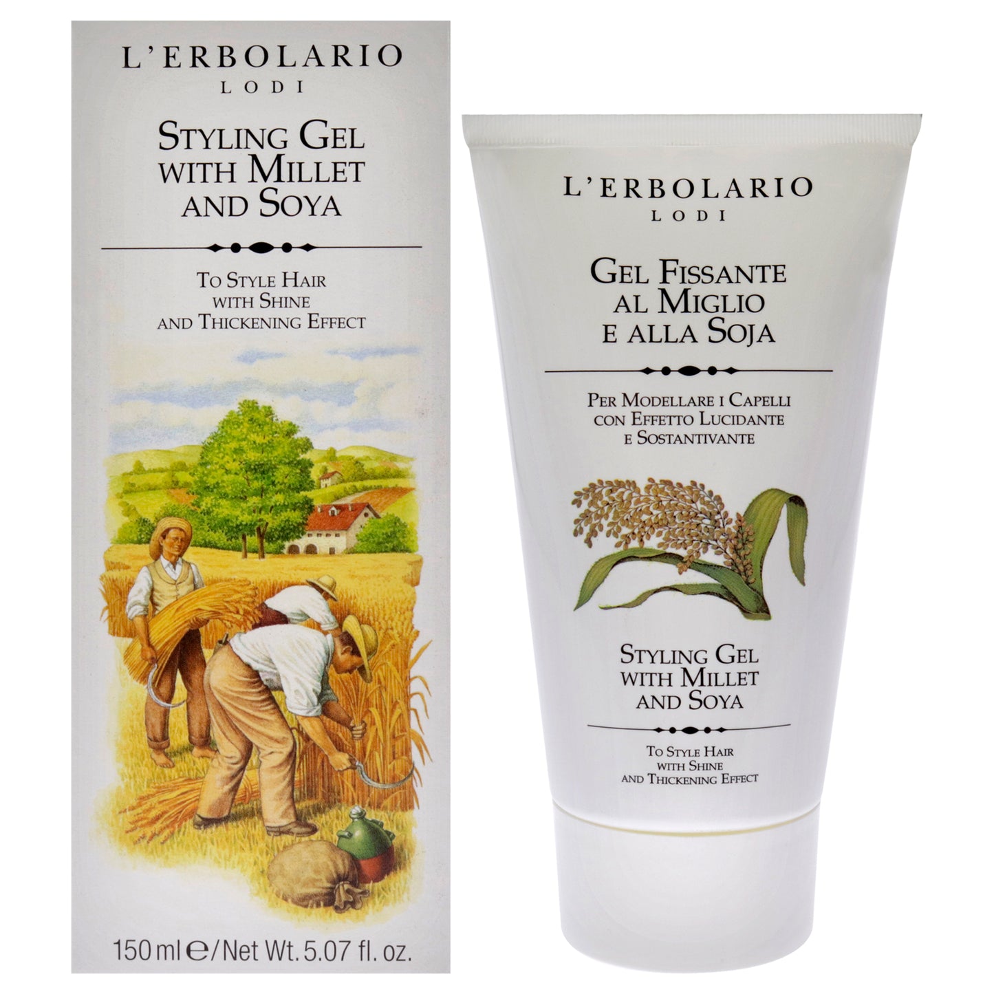 Styling Gel - Millet and Soya by LErbolario for Unisex - 5.07 oz Gel