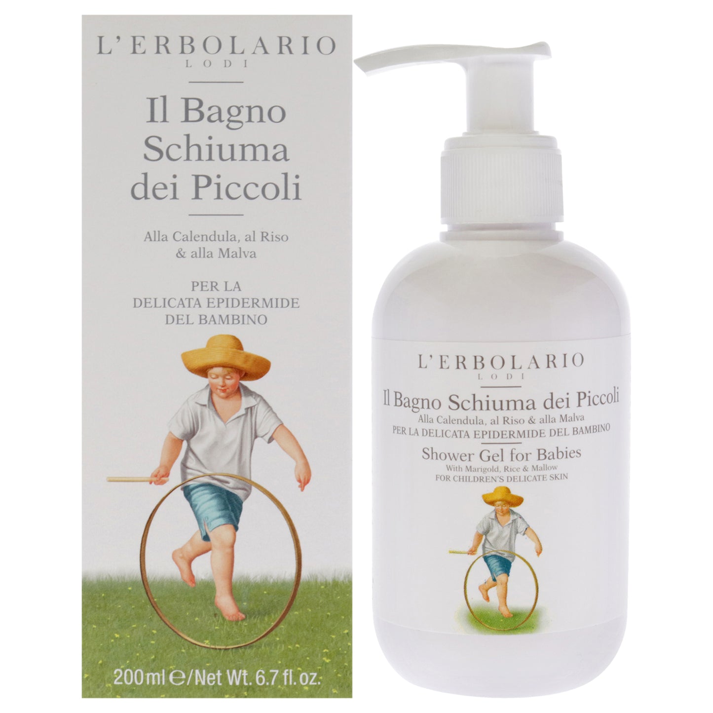 Shower Gel for Babies by LErbolario for Kids - 6.7 oz Shower Gel