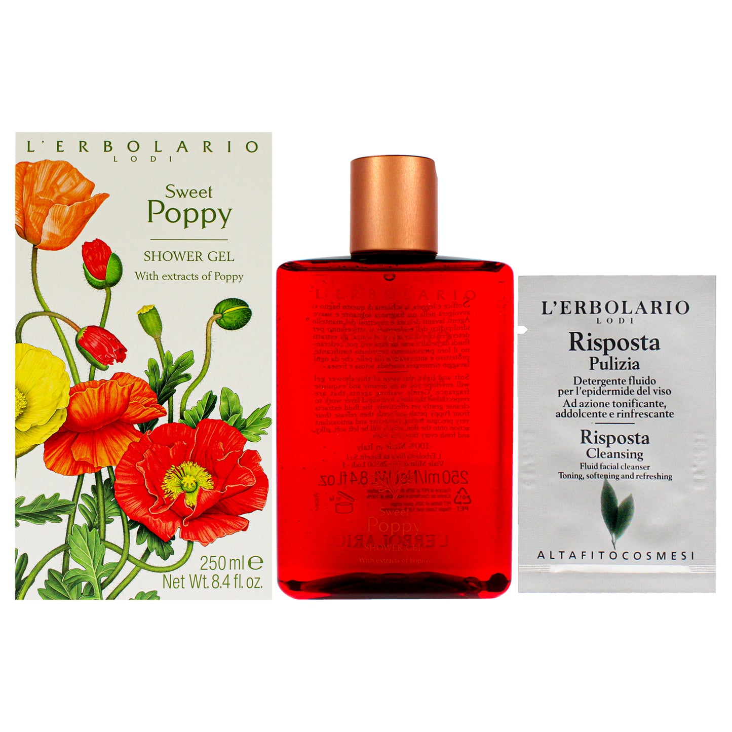 Shower Gel -Sweet Poppy by LErbolario for Women - 8.4 oz Shower Gel