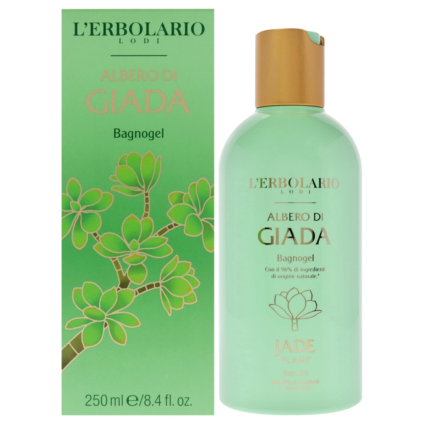 Bath Gel - Jade Plant by LErbolario for Unisex - 8.4 oz Shower Gel