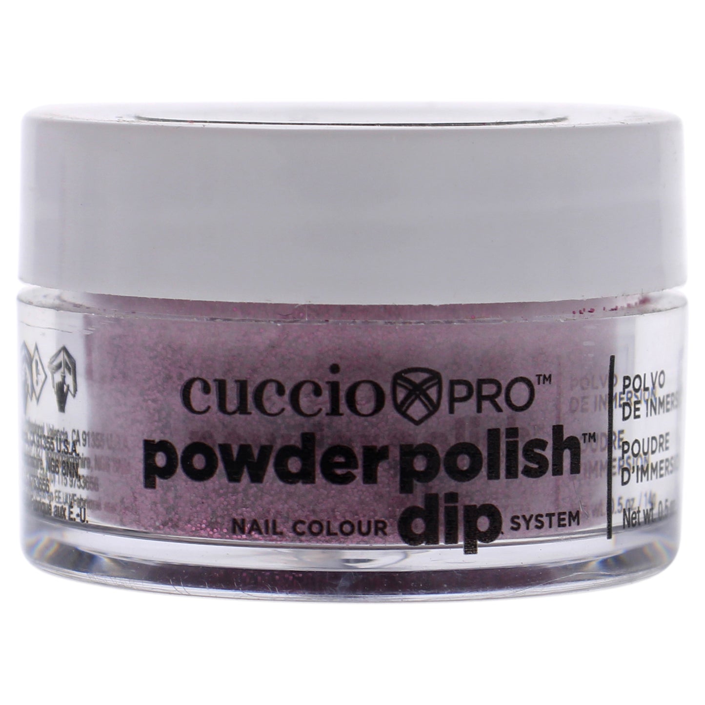 Pro Powder Polish Nail Colour Dip System - Barbie Pink Glitter by Cuccio Pro for Women - 0.5 oz Nail Powder