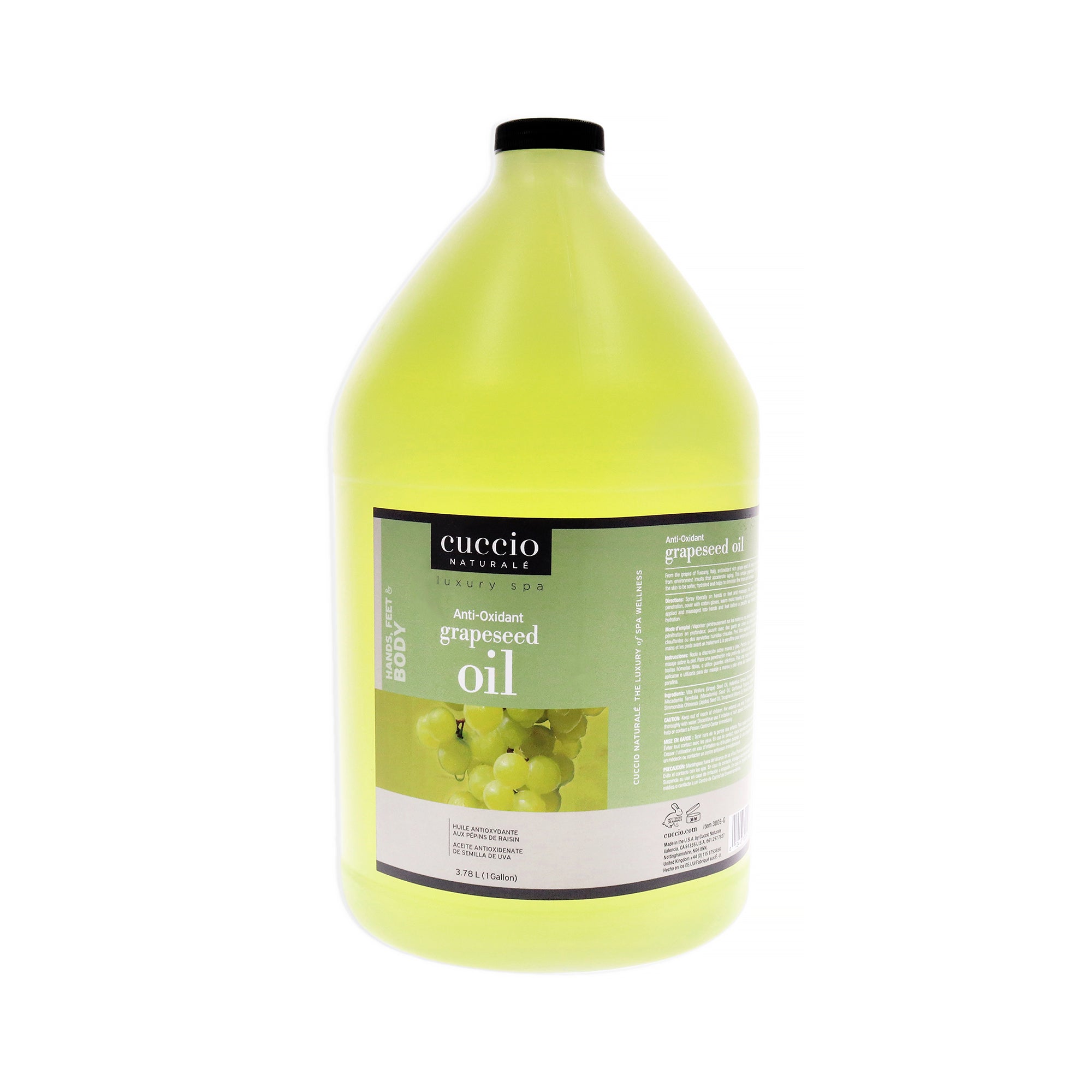 Luxury Spa Anti-Oxidant Oil - Grapeseed by Cuccio Naturale for Unisex - 1 Gallon Oil