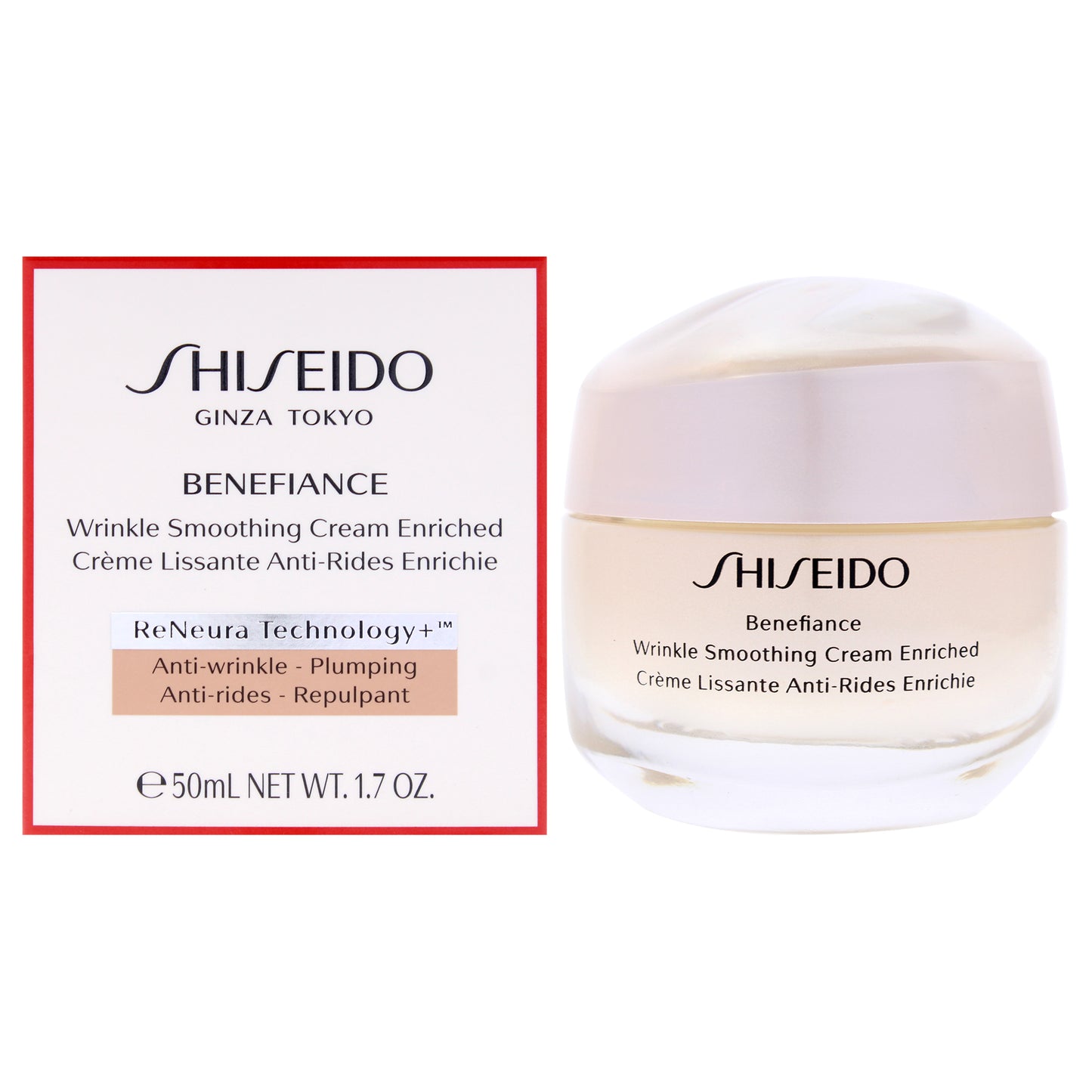 Benefiance Wrinkle Smoothing Cream Enriched by Shiseido for Unisex - 1.7 oz Cream