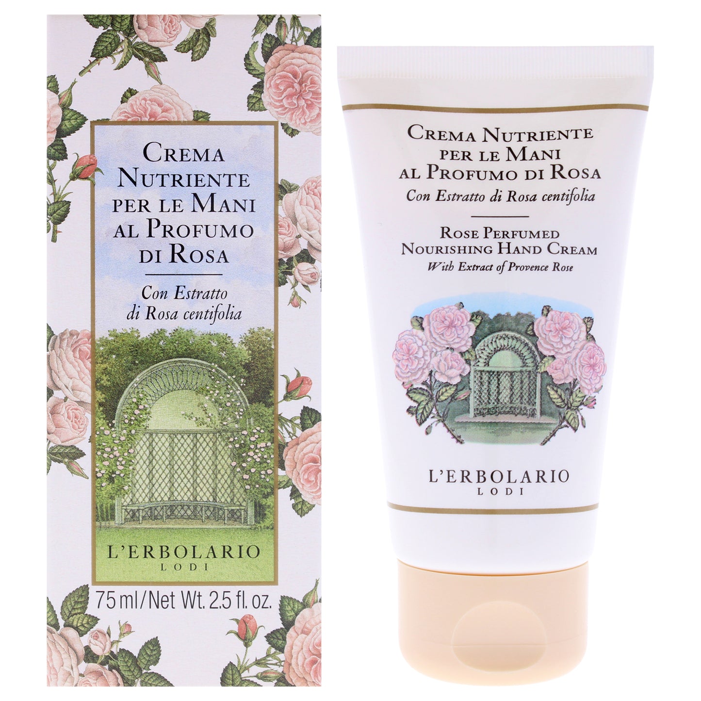 Nourishing Perfumed Hand Cream - Rose by LErbolario for Unisex - 2.5 oz Cream