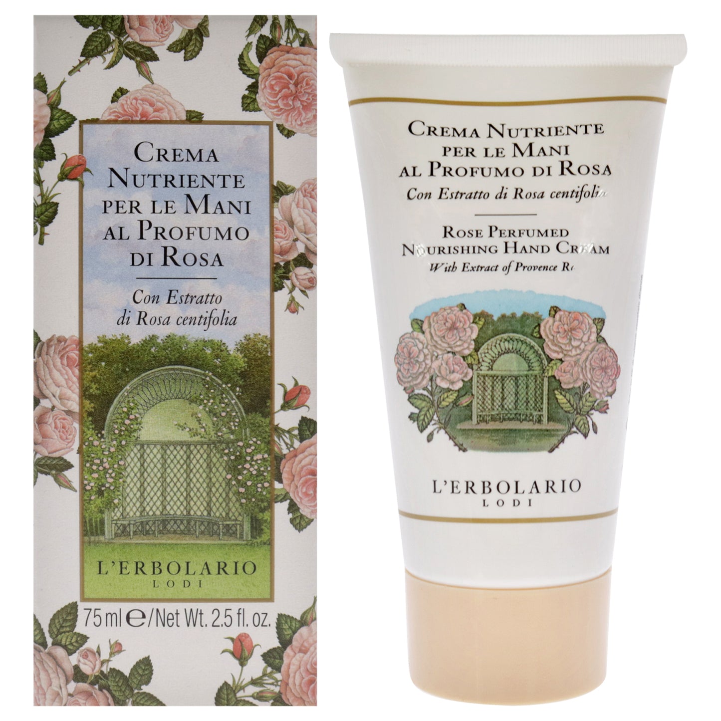Nourishing Perfumed Hand Cream - Rose by LErbolario for Unisex - 2.5 oz Cream