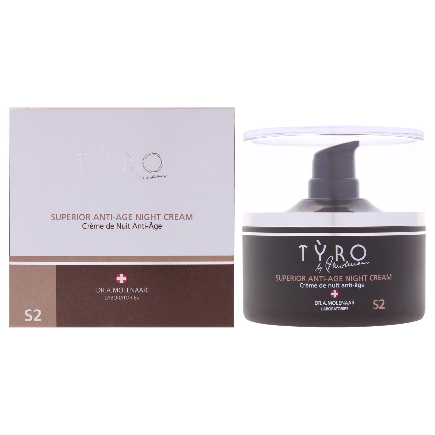 Superior Anti-Age Night Cream by Tyro for Unisex - 1.69 oz Cream