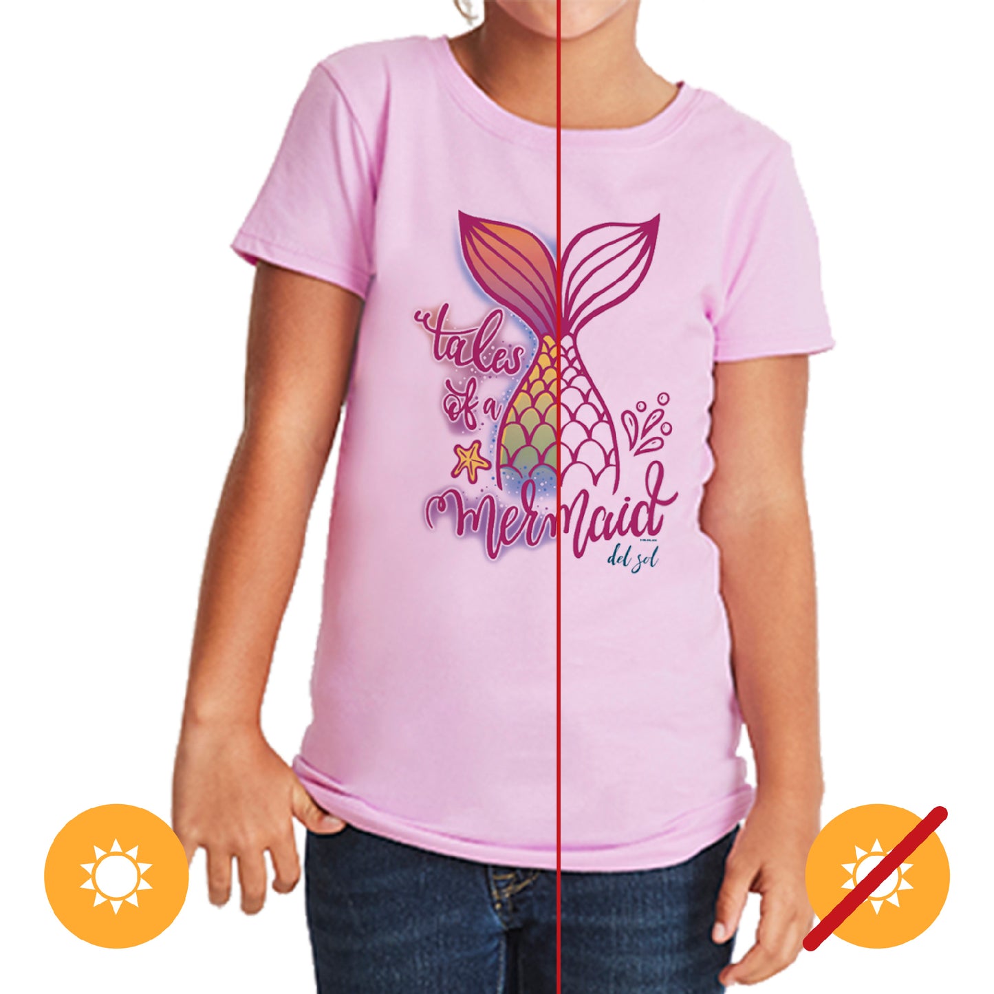 Kids Crew Tee - Tales of a Mermaid by DelSol for Kids - 1 Pc T-Shirt (YL)