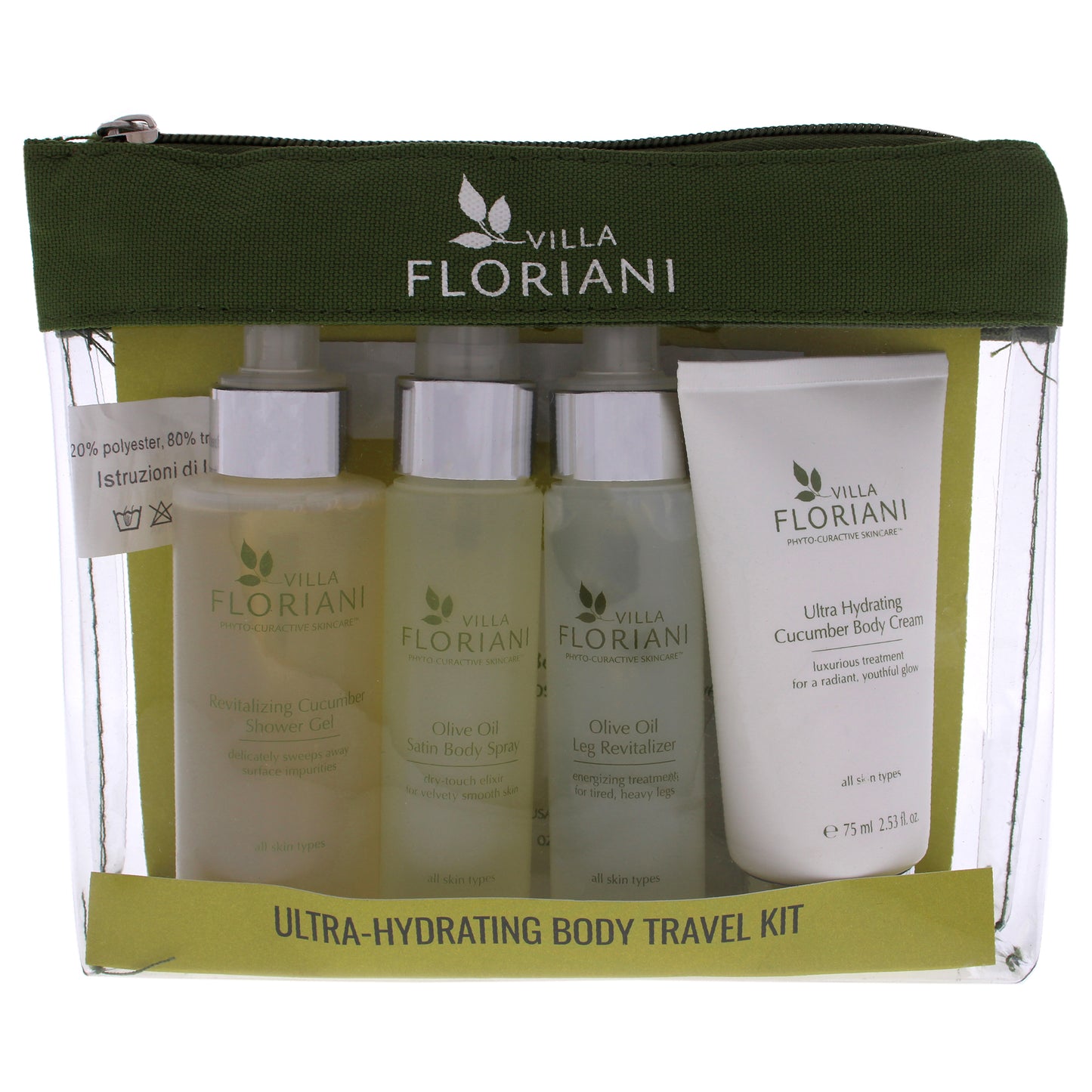 Ultra-Hydrating Body Travel Kit 5 Pc 3.4oz Revitalizing Cucumber Shower Gel