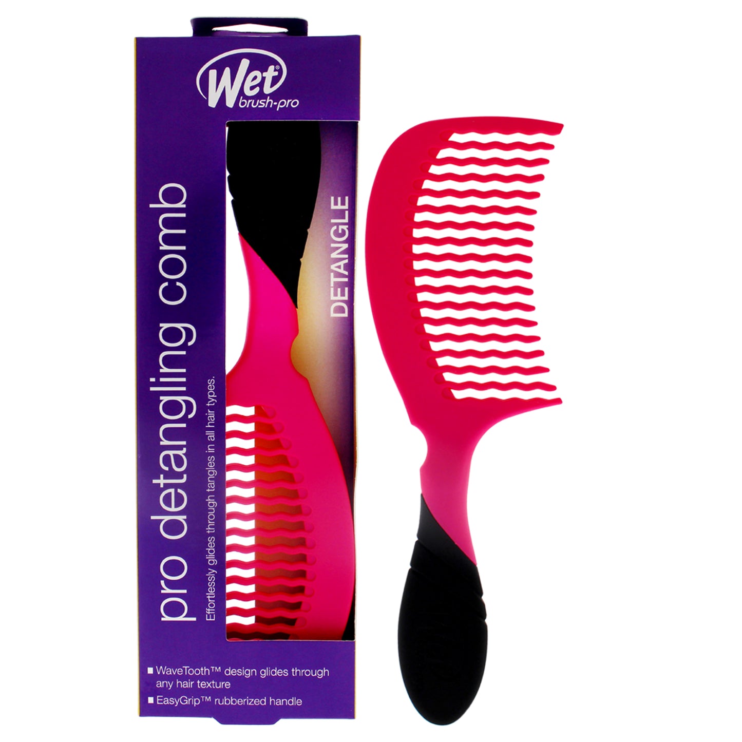 Pro Detangling Comb - Pink 1 Pc Comb