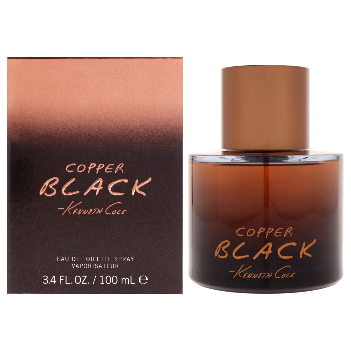 Copper Black by Kenneth Cole for Men - 3.4 oz EDT Spray