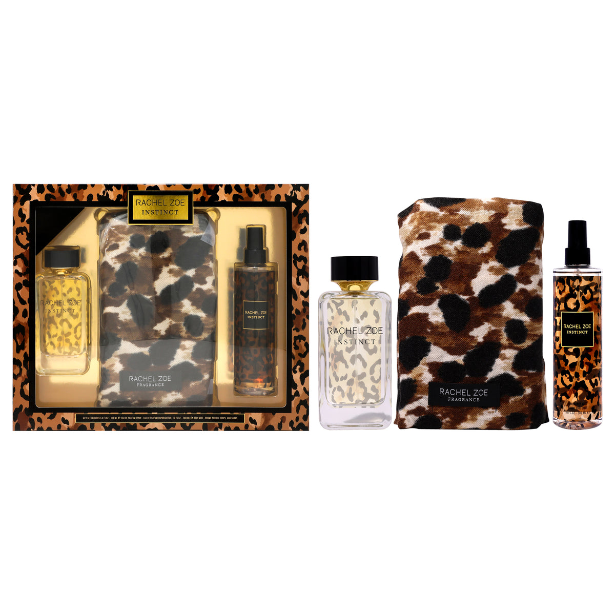 Instinct by Rachel Zoe for Women - 3 Pc Gift Set 3.4oz EDP Spray, 10oz Fragrance Mist, Scarf