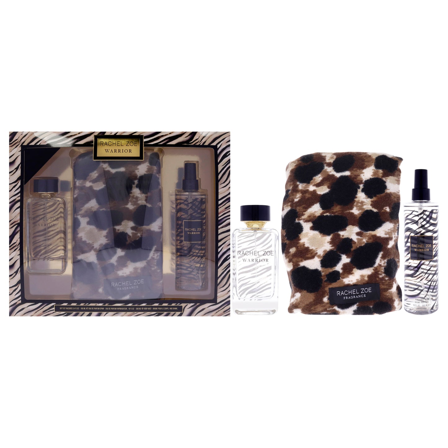 Warrior by Rachel Zoe for Women - 3 Pc Gift Set 3.4oz EDP Spray, 10oz Fragrance Mist, Scarf