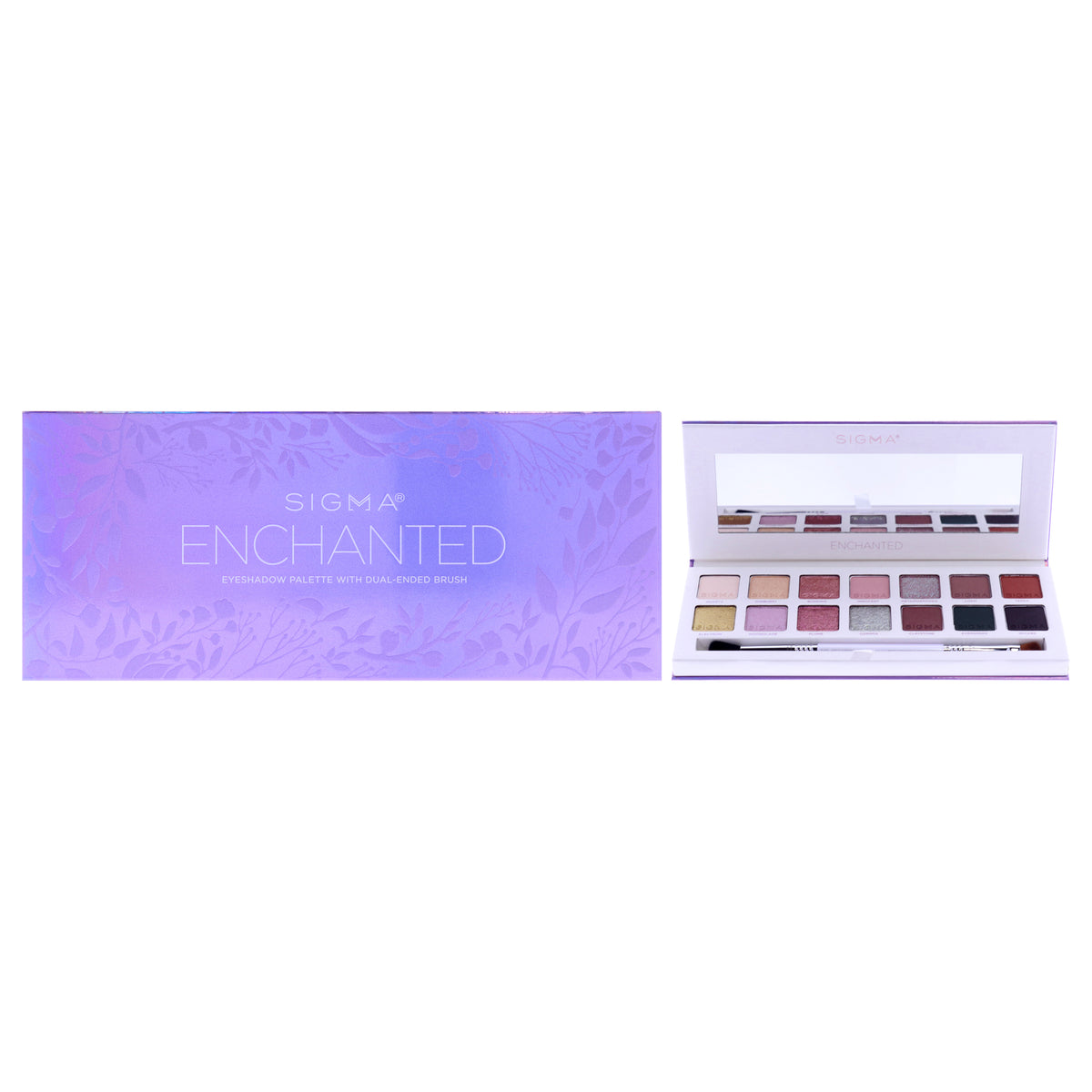 Eyeshadow Palette - Enchanted by SIGMA for Women - 2 Pc 0.61oz Eye Shadow, Brush