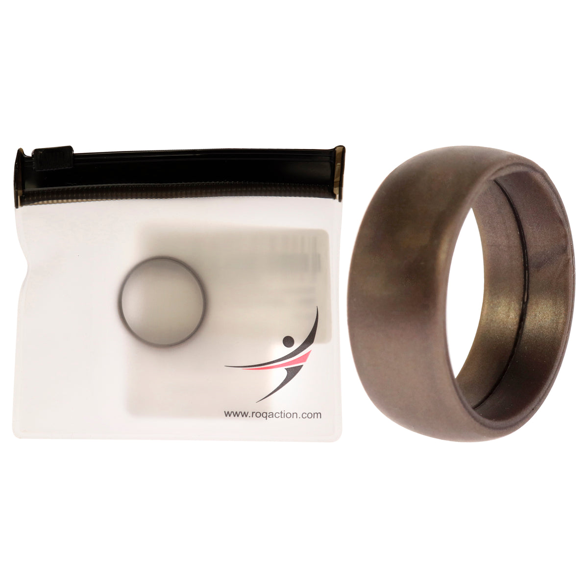 Silicone Wedding Ring - Silver by ROQ for Men - 11 mm Ring
