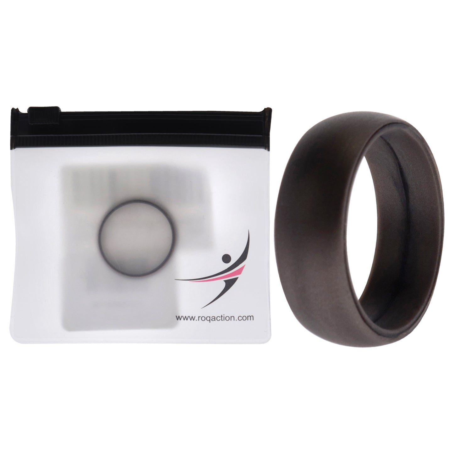Silicone Wedding Ring - Silver by ROQ for Men - 13 mm Ring