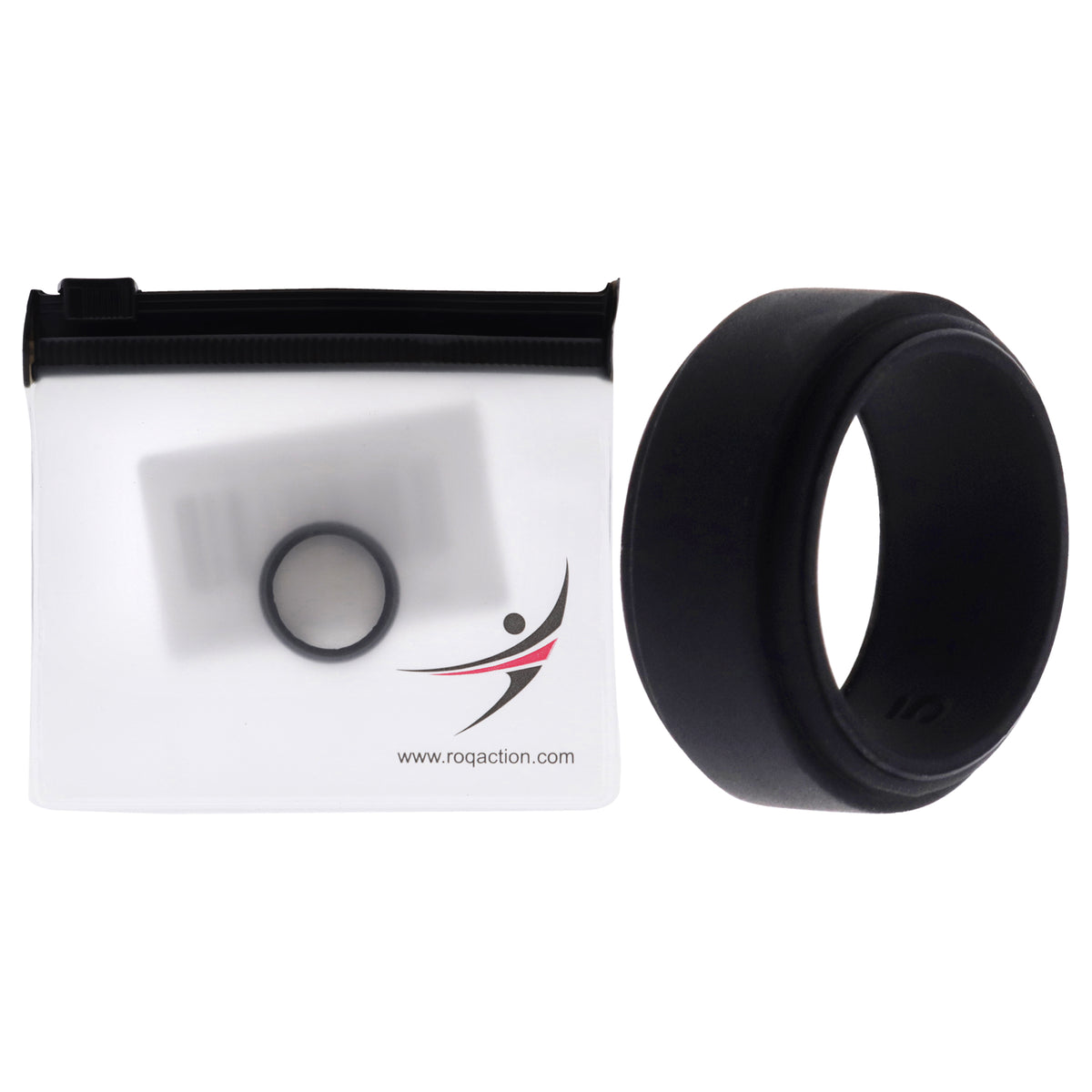 Silicone Wedding Step Single Ring - Black by ROQ for Men - 5 mm Ring