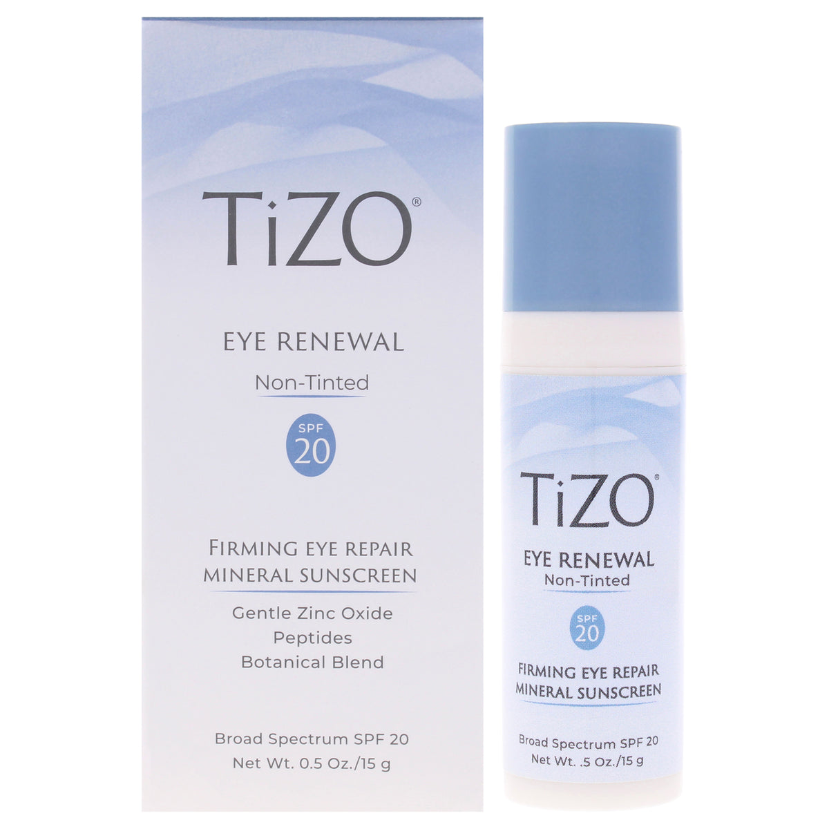 Eye Renewal Non-Tinted SPF 20 by Tizo for Women - 0.5 oz Sunscreen