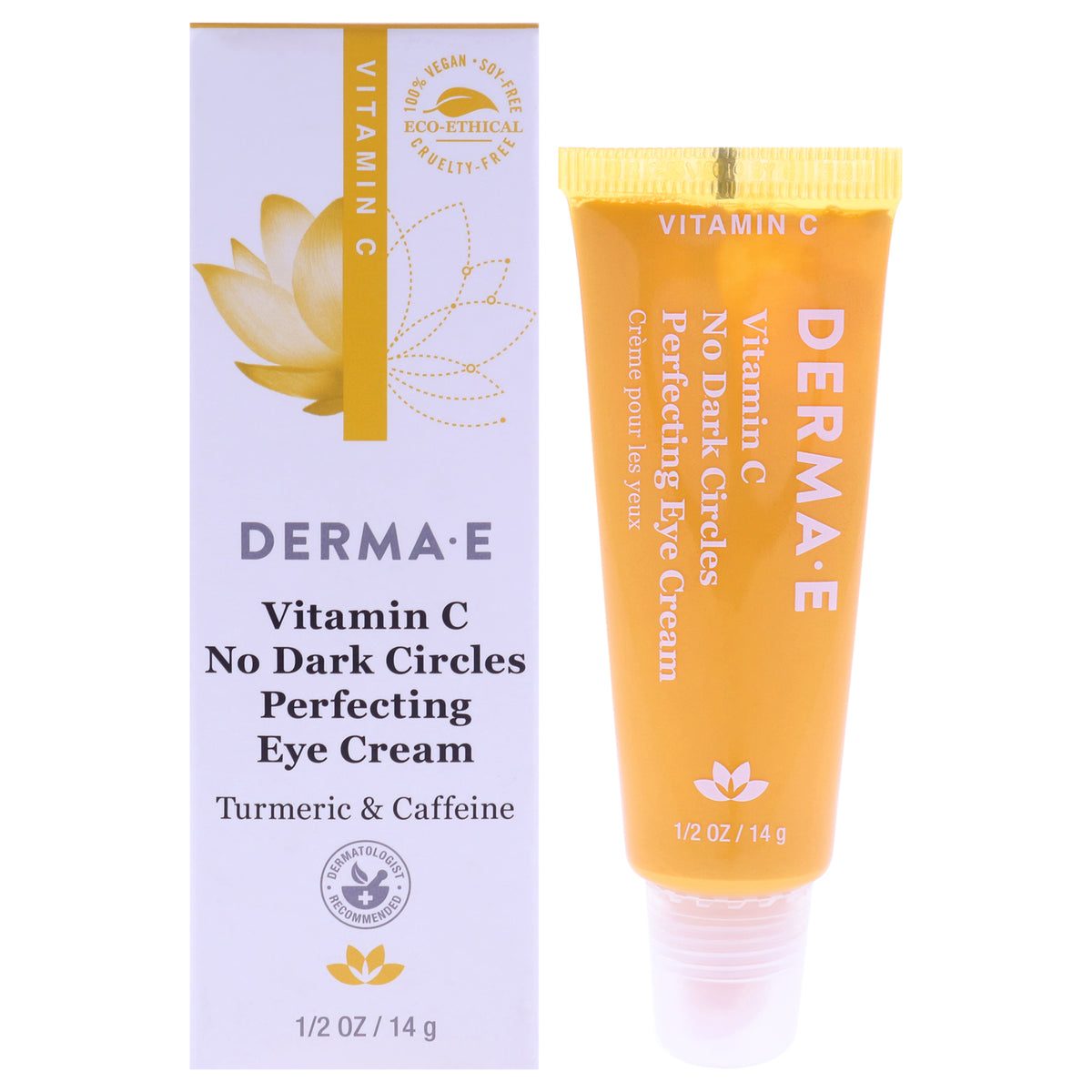 Vitamin C No Dark Circles Perfecting Eye Cream by Derma-E for Unisex - 0.5 oz Cream