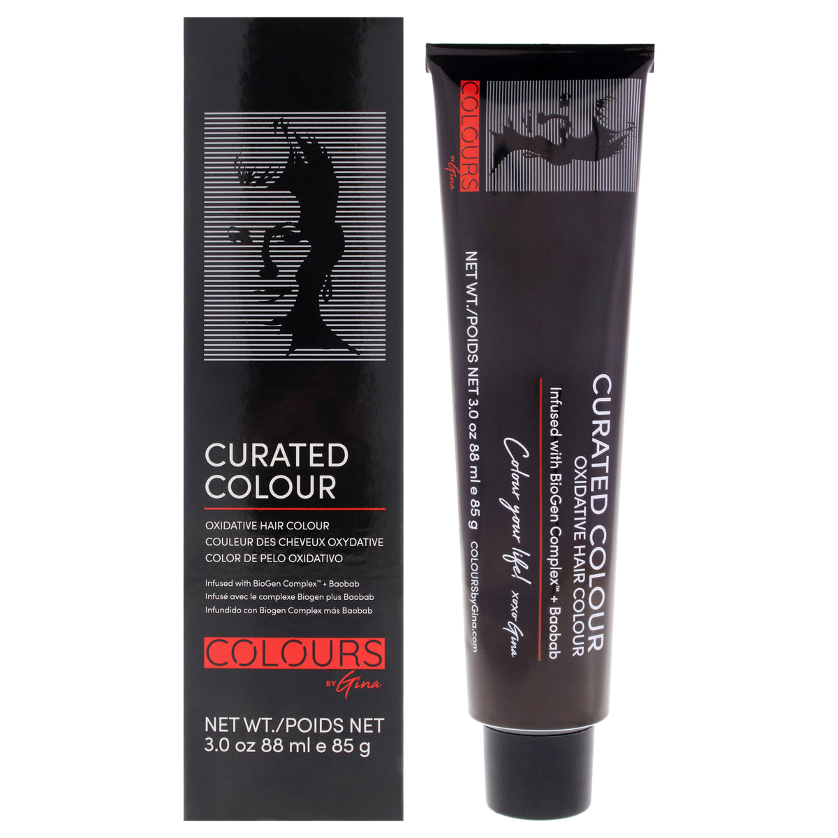 Curated Colour - 2.0-2N Darkest Natural Brown by Colours By Gina for Unisex - 3 oz Hair Color