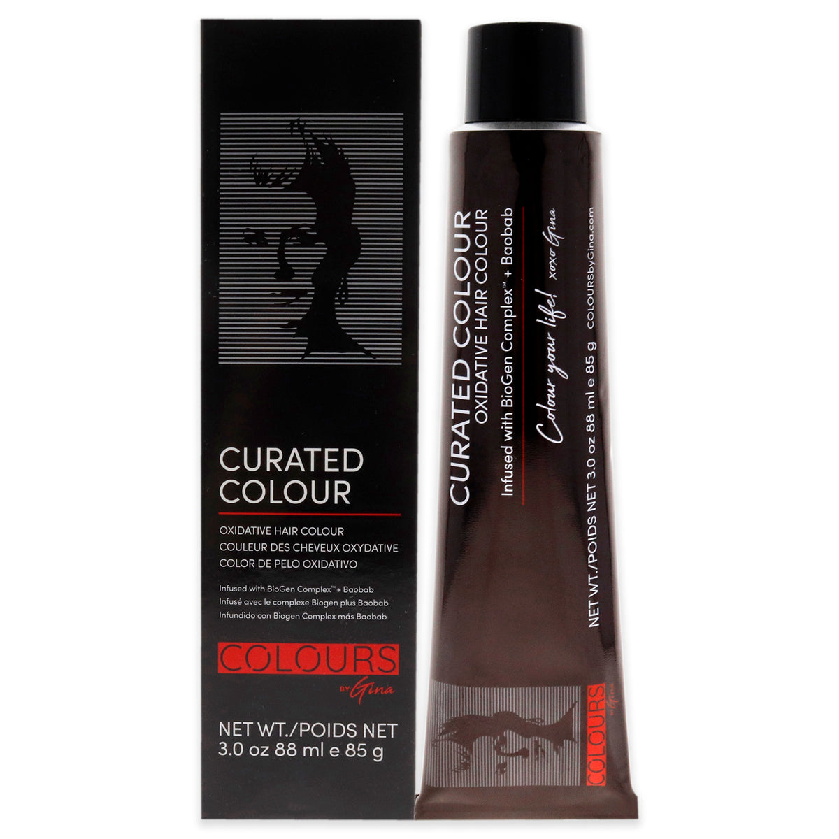 Curated Colour - 5.22-5VV Intense Light Violet Brown by Colours By Gina for Unisex - 3 oz Hair Color
